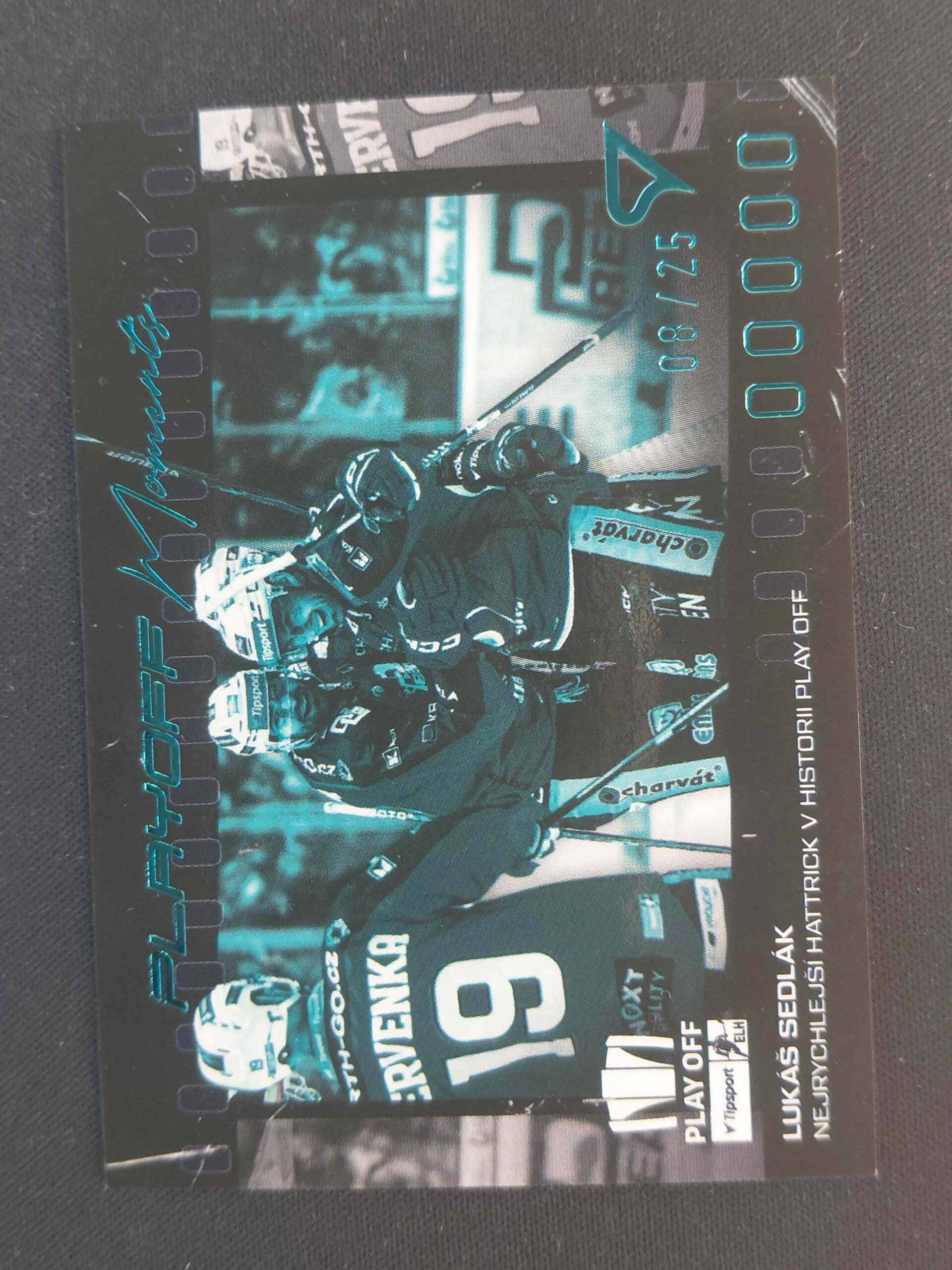 2025/2026 Sportzoo Play Off Play Off Moments Turquoise Blue PM-04 Lukáš Sedlák Inzert 08/25