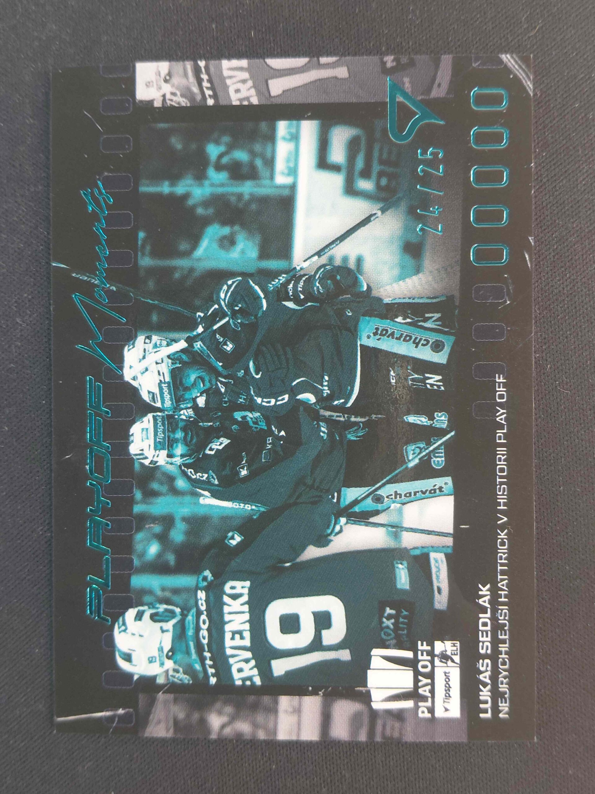2025/2026 Sportzoo Play Off Play Off Moments Turquoise Blue PM-04 Lukáš Sedlák Inzert 24/25