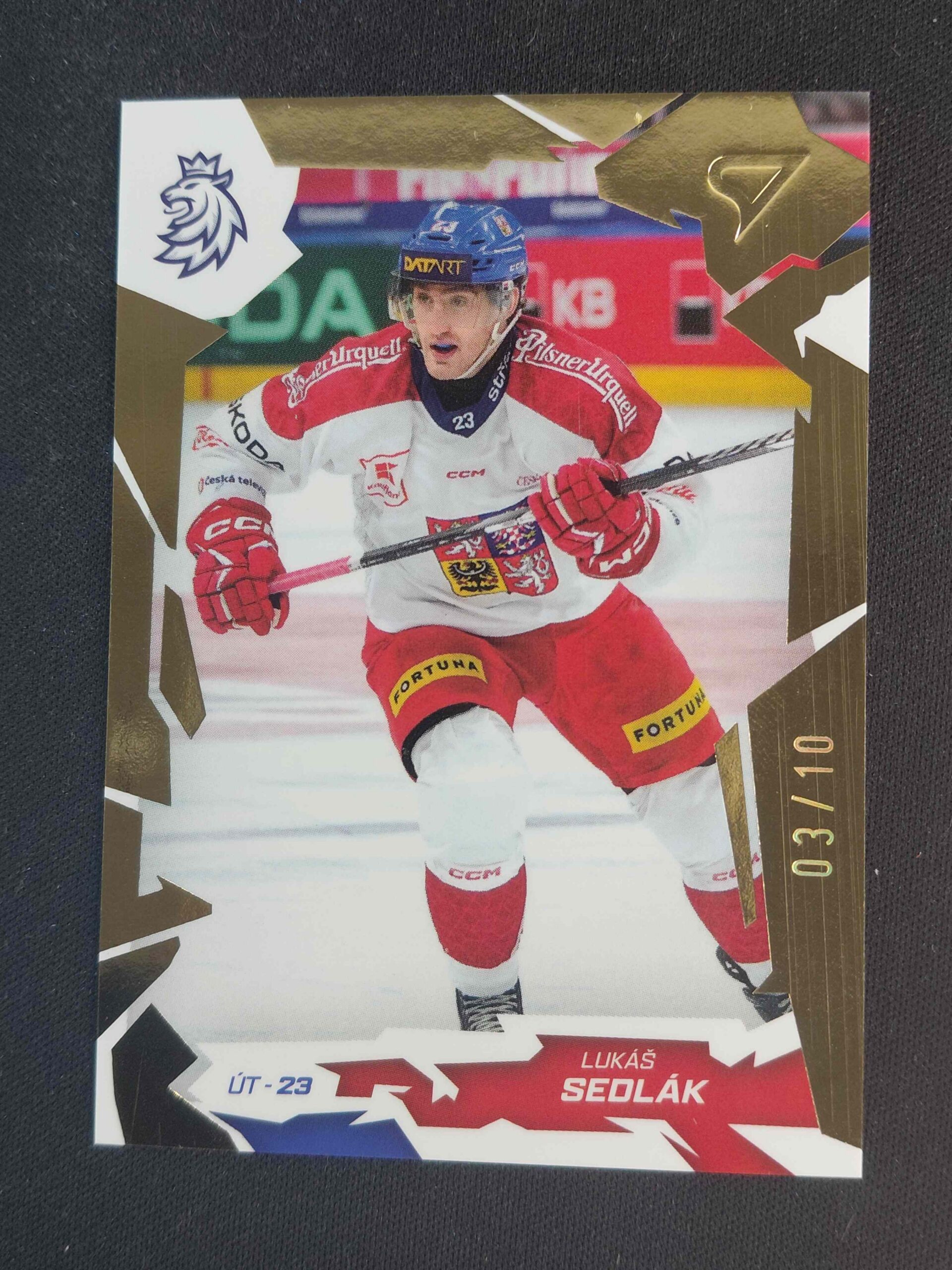 2026 Sportzoo Hokejové Česko Buff Gold 47 Lukáš Sedlák Paralel 03/10