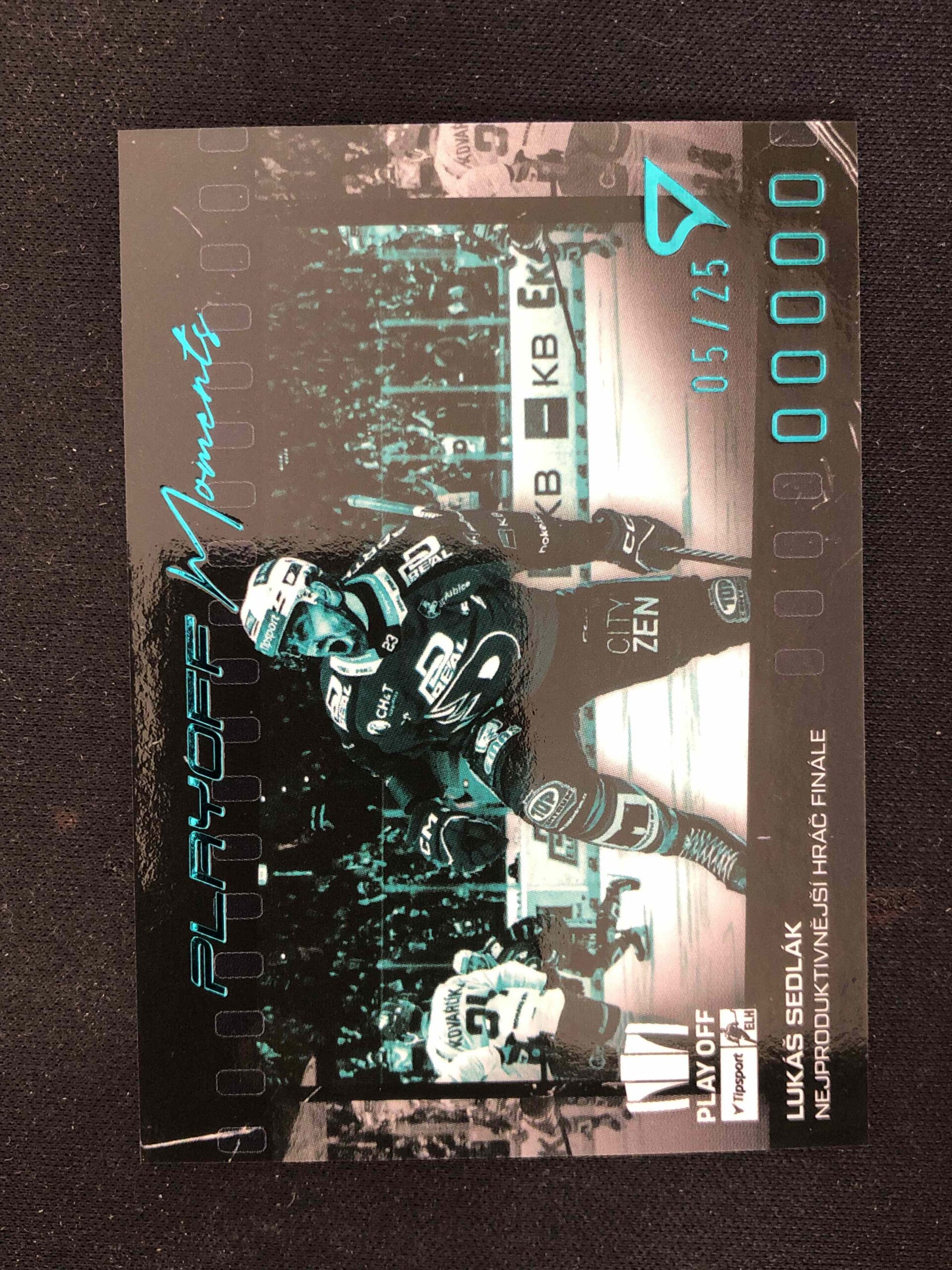 2025/2026 Sportzoo Play Off Play Off Moments Turquoise Blue PM-26 Lukáš Sedlák Inzert 05/25