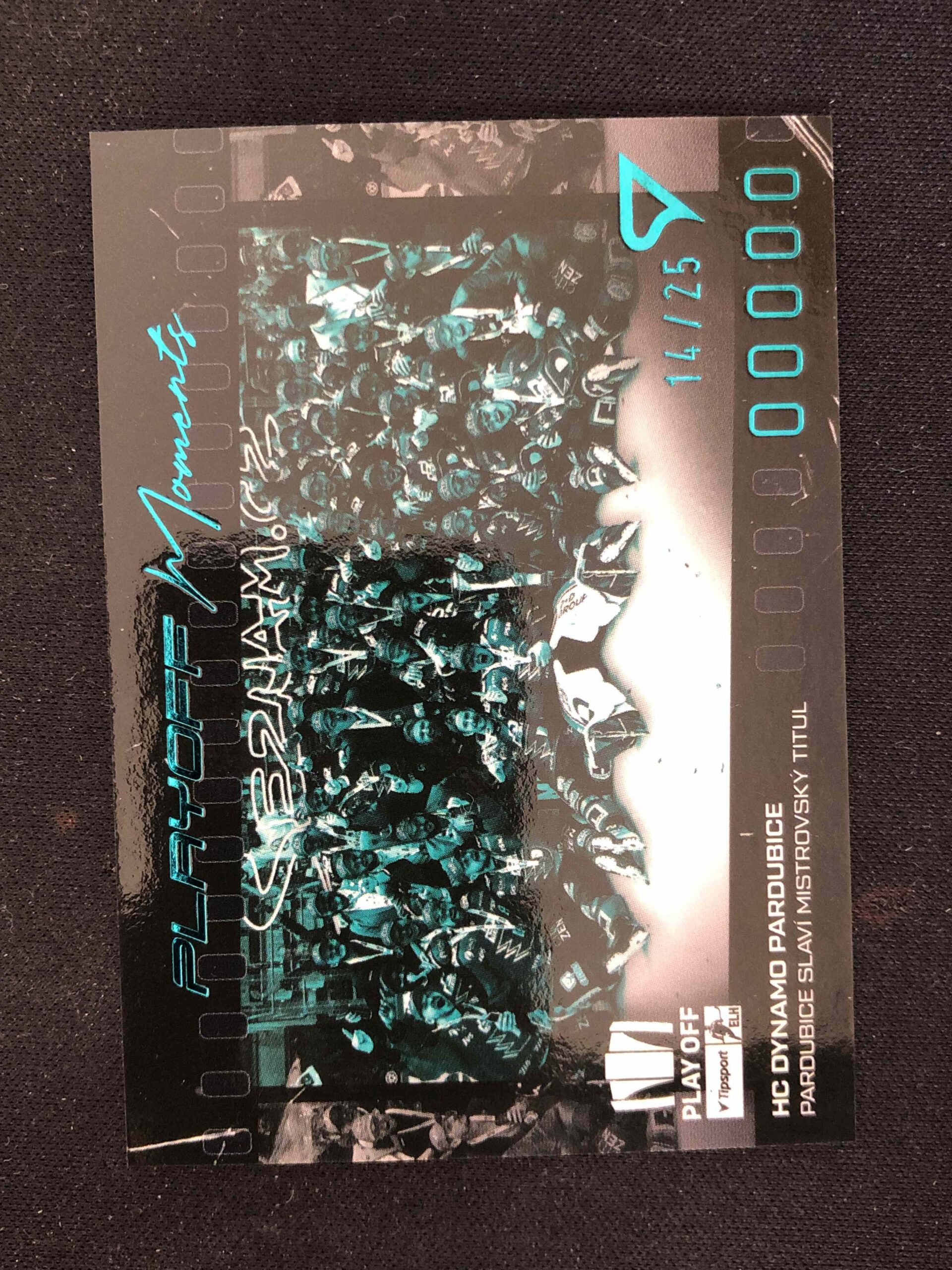 2025/2026 Sportzoo Play Off Play Off Moments Turquoise Blue PM-27 Hc Dynamo Pardubice Inzert 14/25