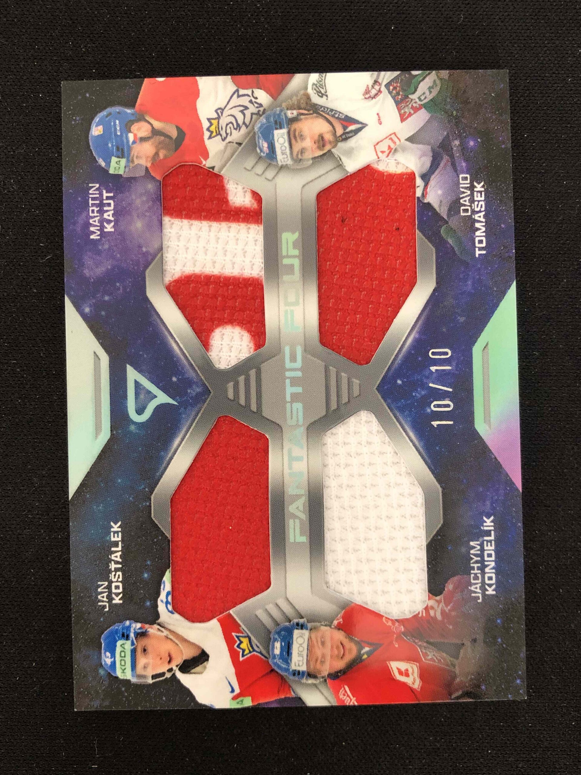 2026 Sportzoo Hokejové Česko Fantastic Four Chrome Silver FF-KKKT Kaut, Košťálek, Kondelík, Tomášek Jersey 10/10