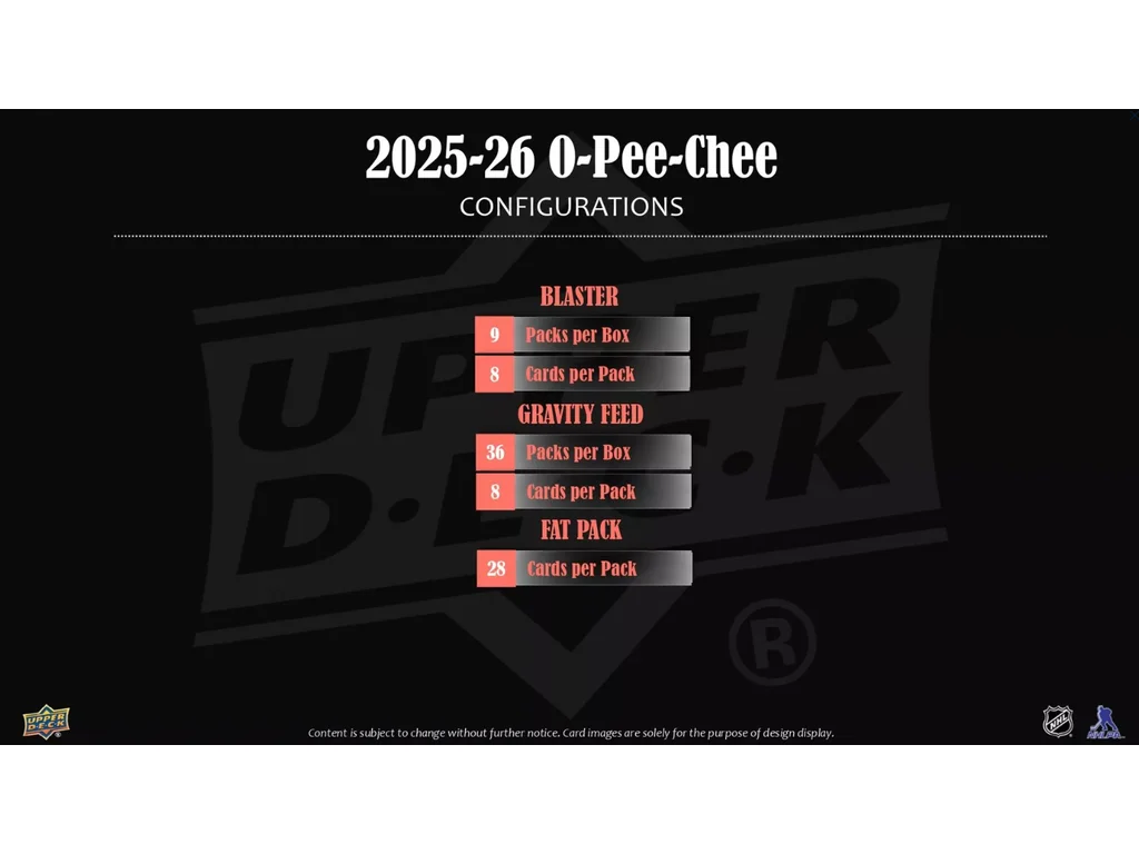 2025/2026 Upper Deck O-Pee-Chee Hockey Blaster box - Obrázek 4