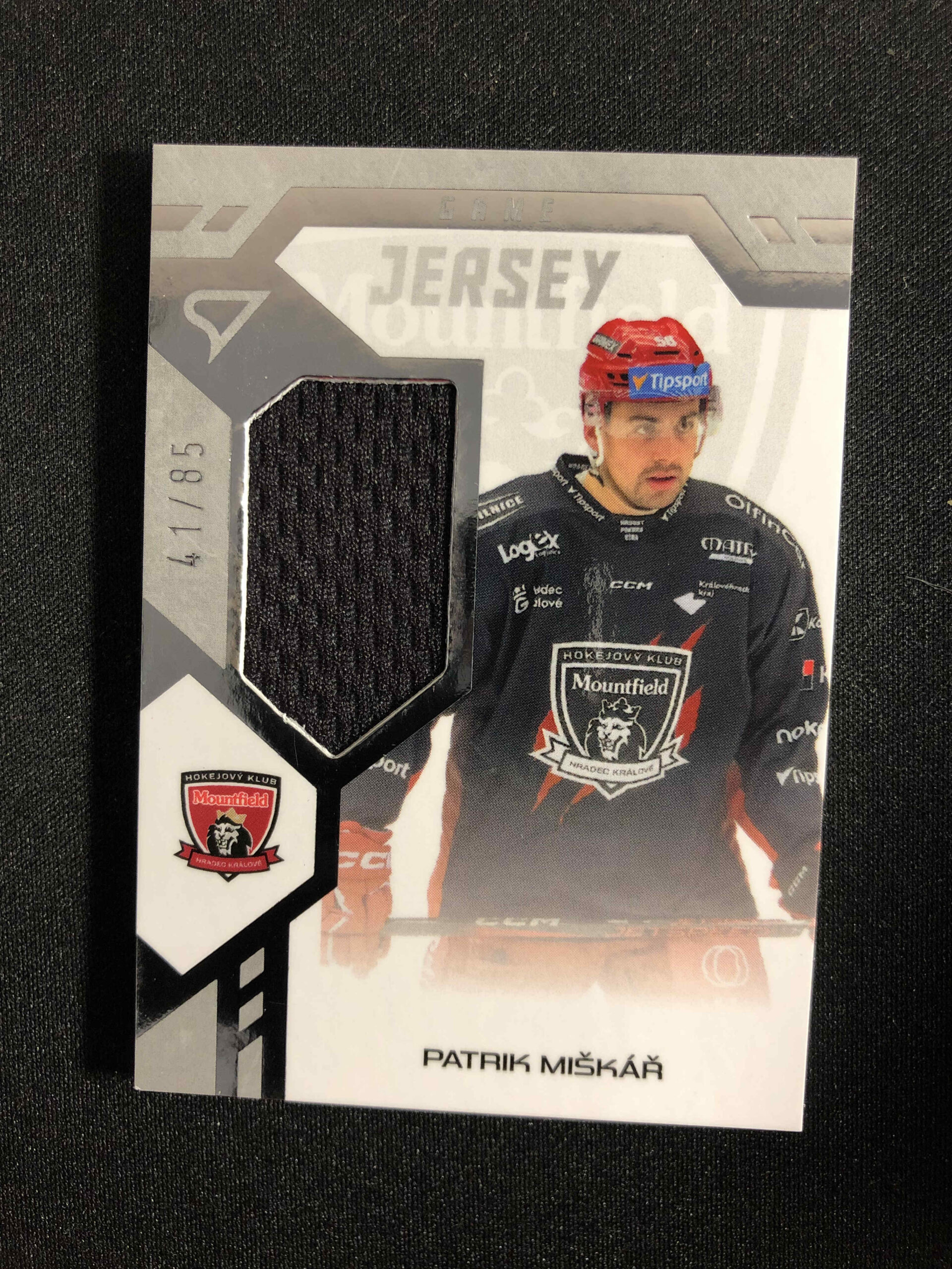 2024/2025 Sportzoo Serie 2 Game Jersey Silver GJ-PM Patrik Miškář Jersey 41/85