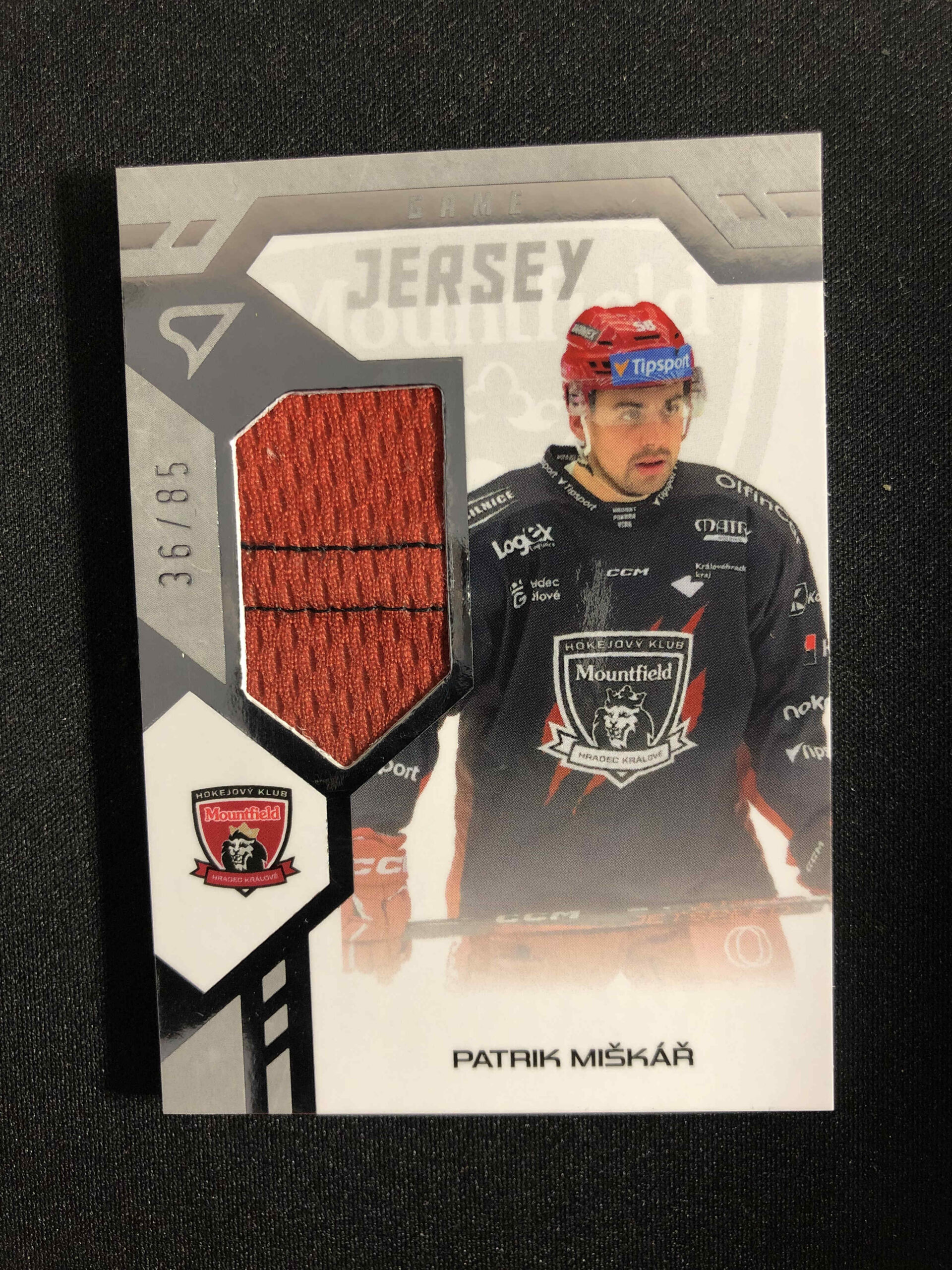 2024/2025 Sportzoo Serie 2 Game Jersey Silver GJ-PM Patrik Miškář Jersey 36/85