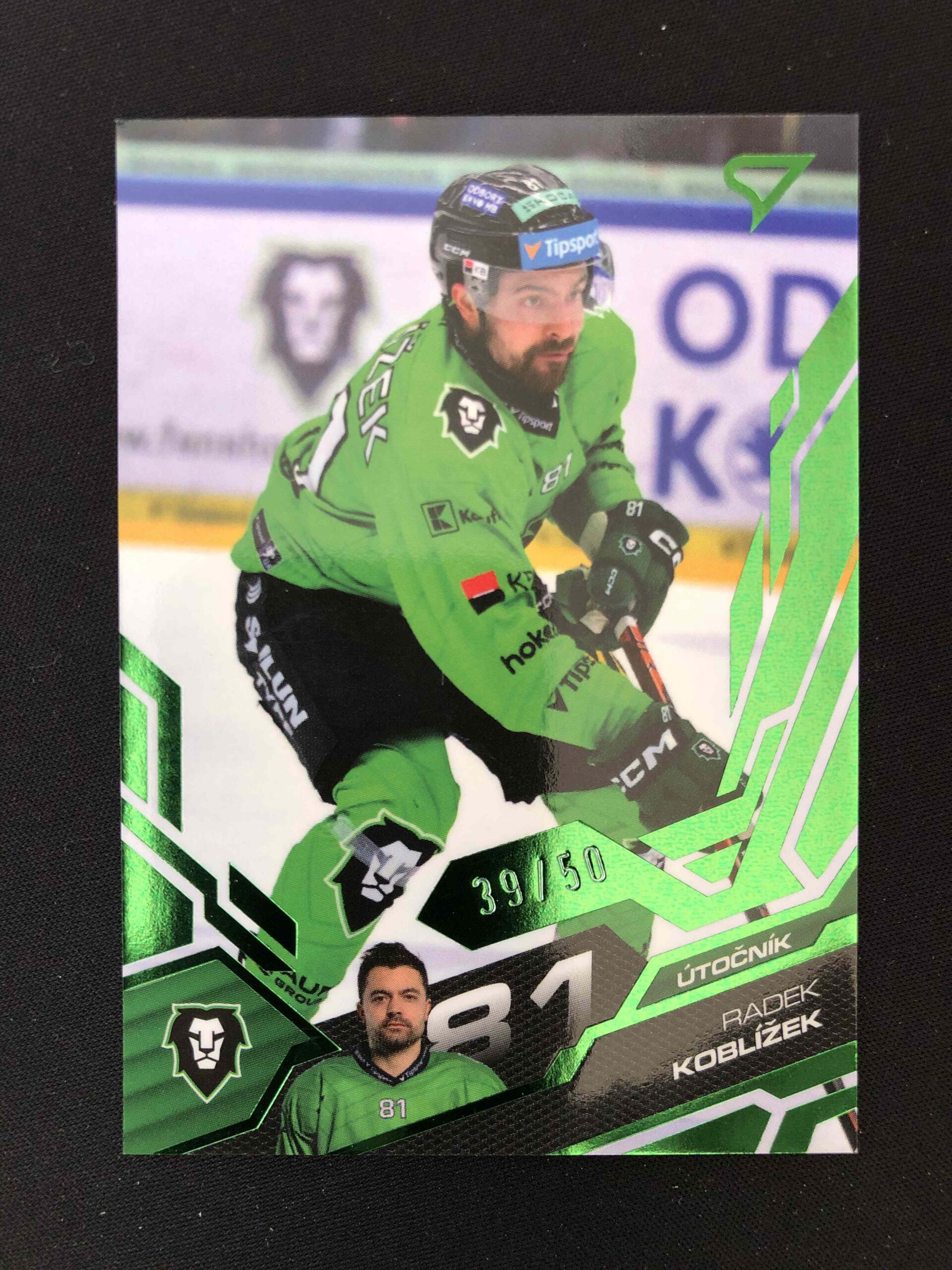 2025/2026 Sportzoo Play Off Base Update Emerald Green 394 Radek Koblížek Paralel 39/50