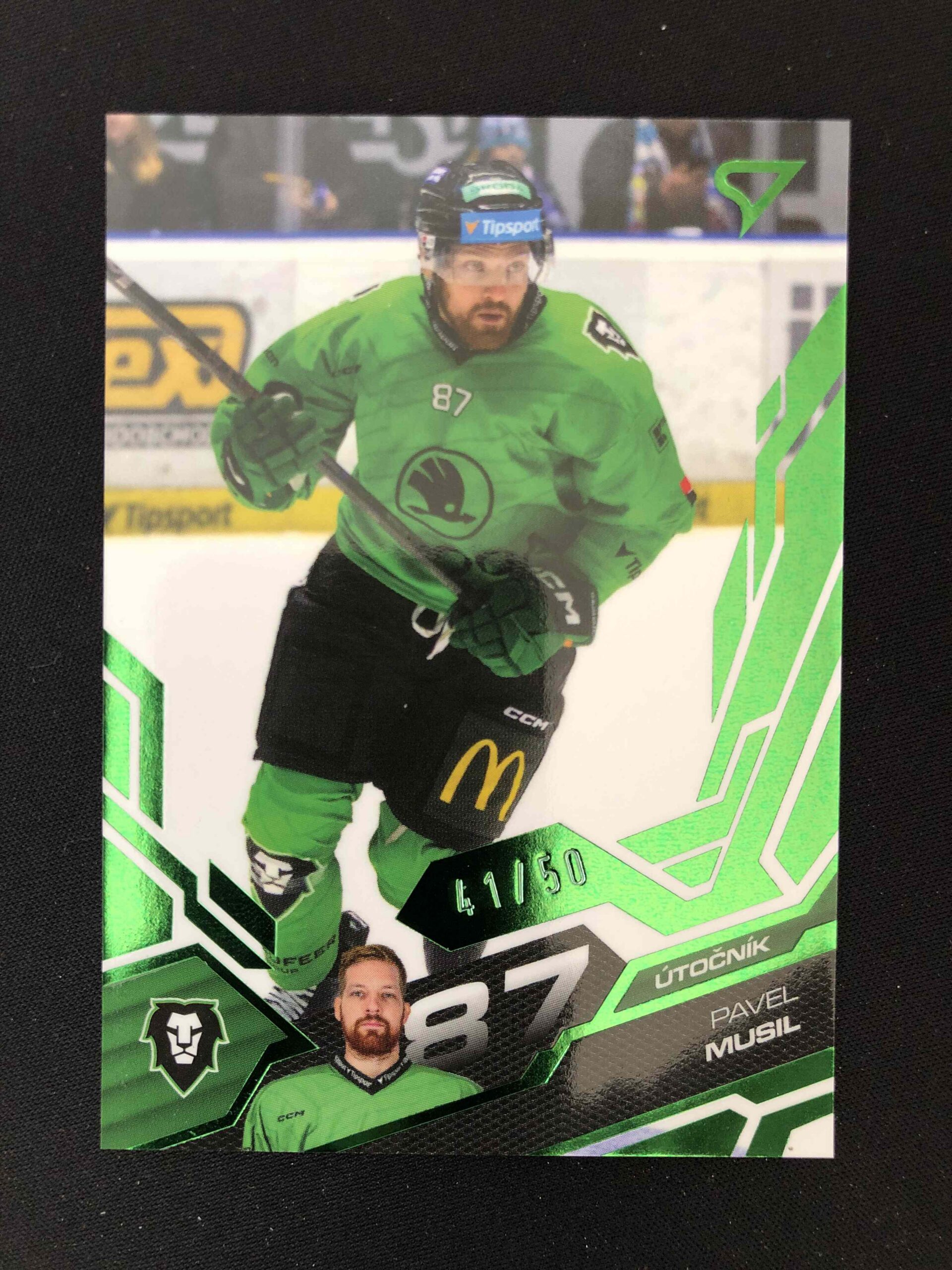 2025/2026 Sportzoo Play Off Base Update Emerald Green 395 Pavel Musil Paralel 41/50