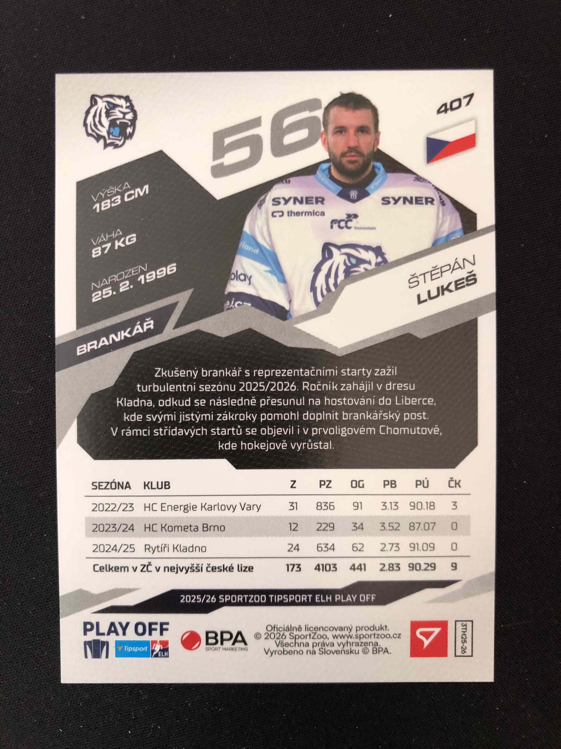 2025/2026 Sportzoo Play Off Base Update Ruby Red 407 Štěpán Lukeš Paralel 13/25 - Obrázek 2
