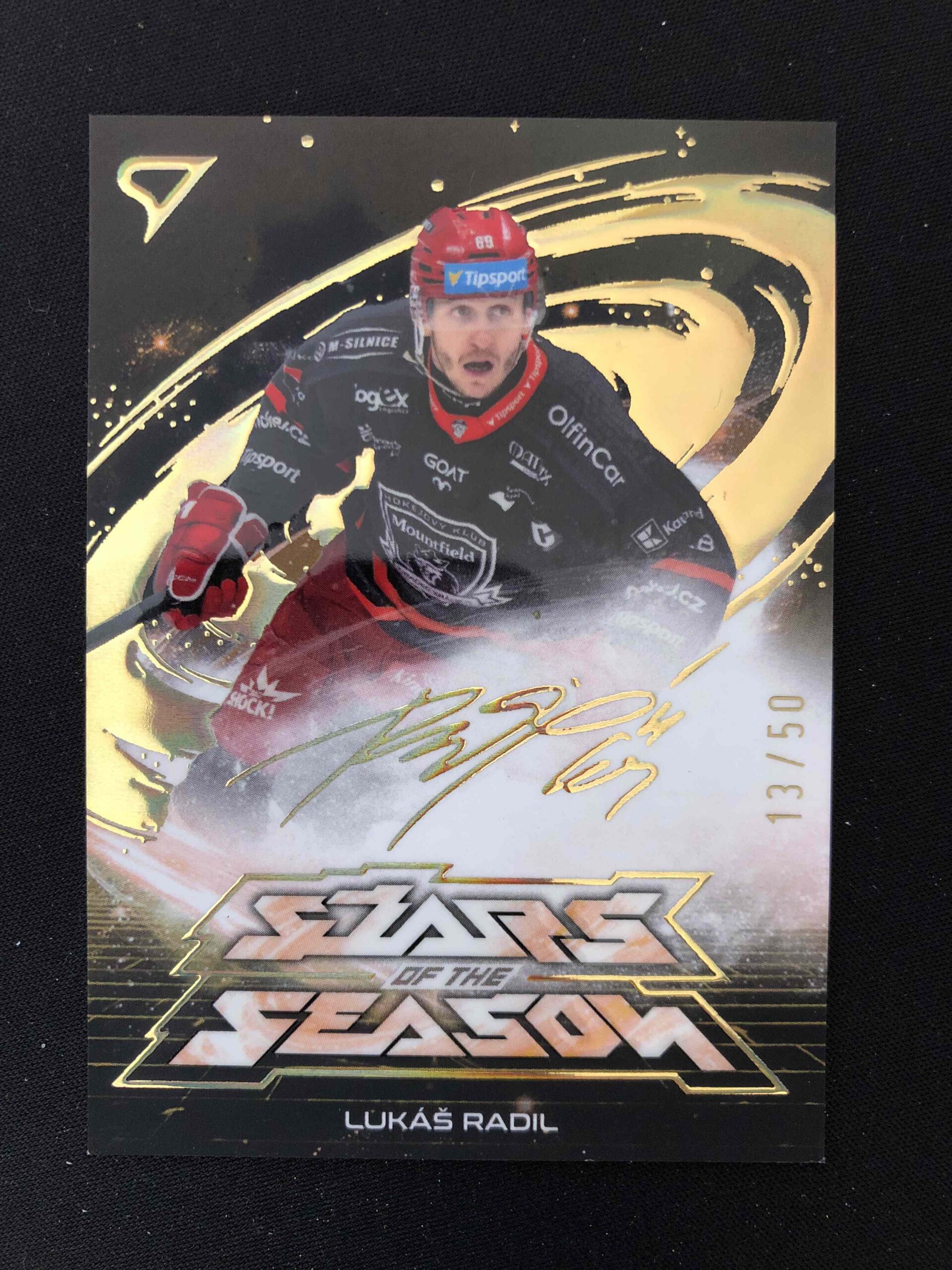 2025/2026 Sportzoo Play Off Stars of the Season Golden Script SS-12 Lukáš Radil Inzert 13/50