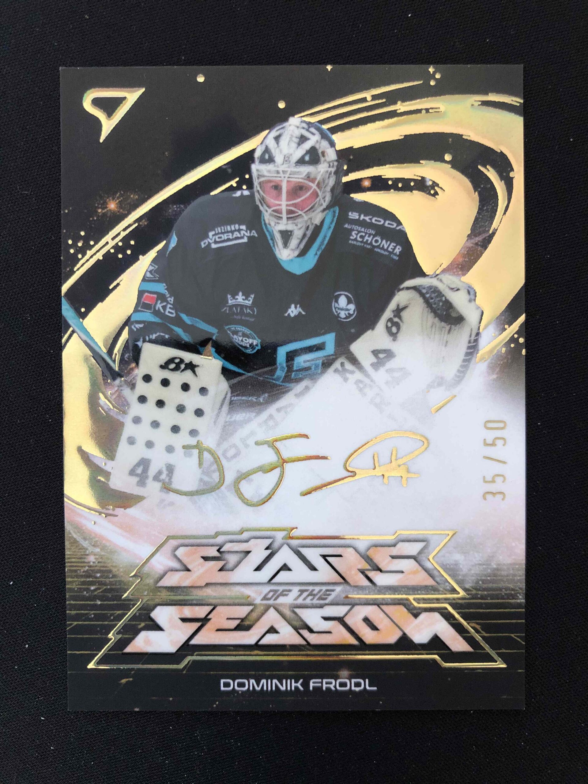 2025/2026 Sportzoo Play Off Stars of the Season Golden Script SS-13 Dominik Frodl Inzert 35/50