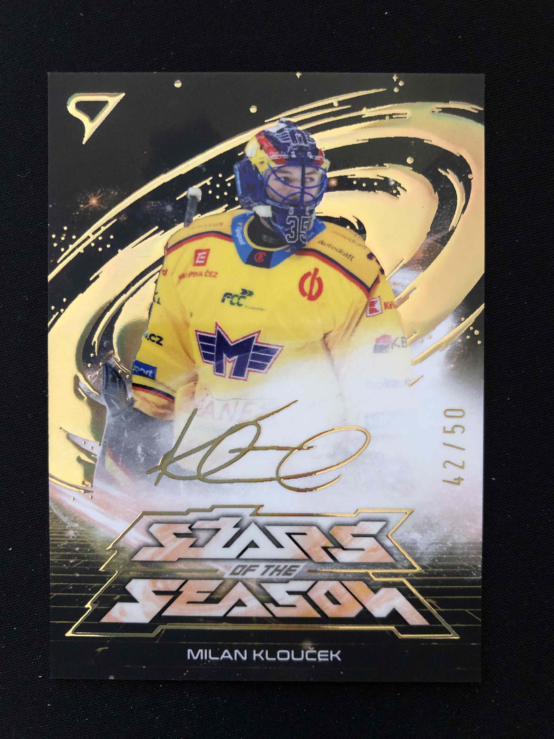 2025/2026 Sportzoo Play Off Stars of the Season Golden Script SS-16 Milan Klouček Inzert 42/50