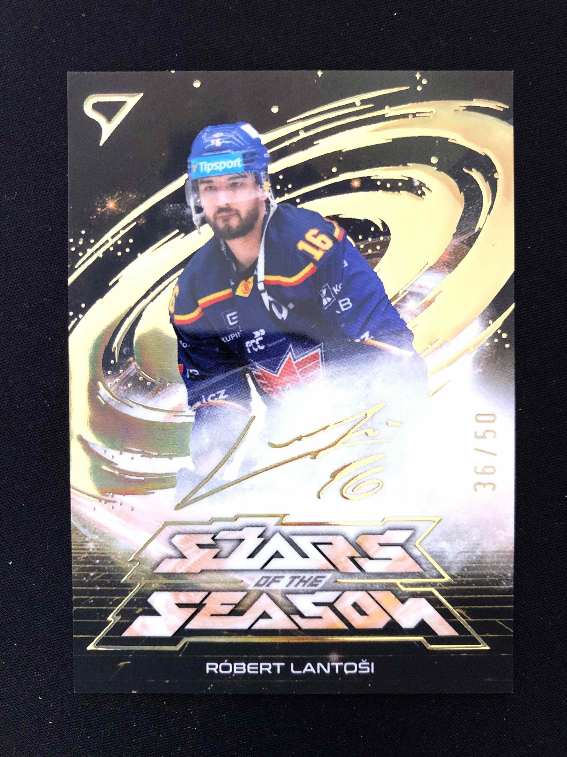 2025/2026 Sportzoo Play Off Stars of the Season Golden Script SS-18 Róbert Lantoši Inzert 36/50