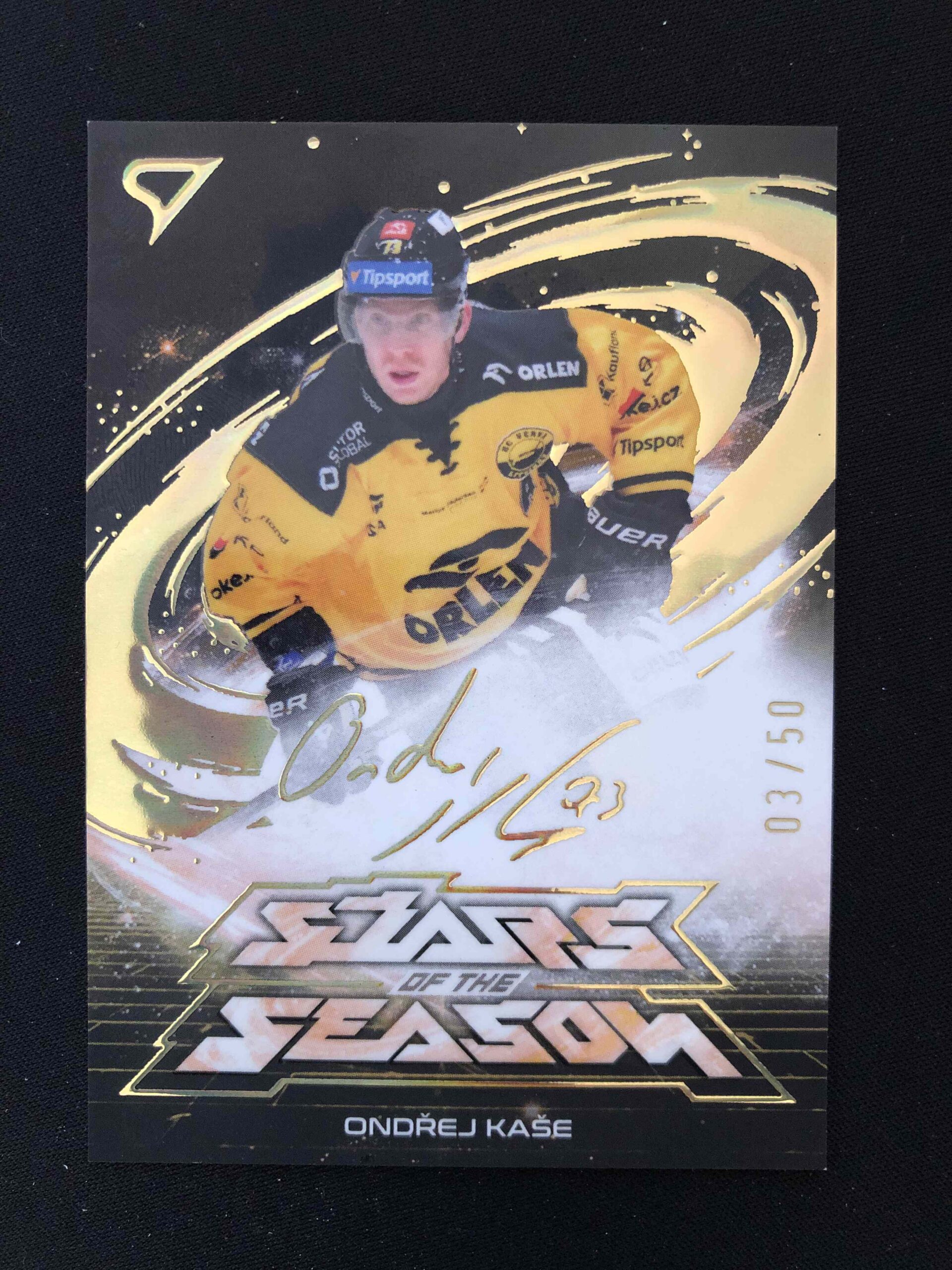 2025/2026 Sportzoo Play Off Stars of the Season Golden Script SS-27 Ondřej Kaše Inzert 03/50