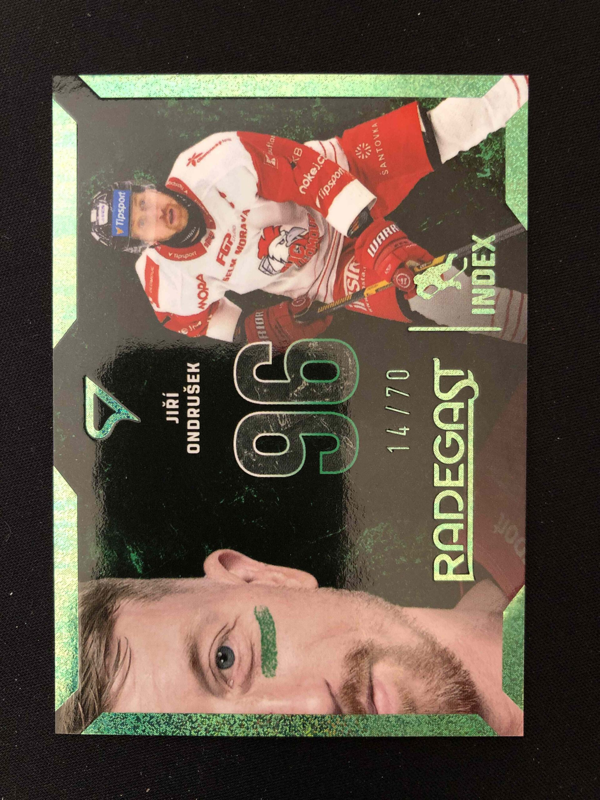 2025/2026 Sportzoo Play Off Radegast Index Shimmer Green RI-18 Jiří Ondrušek Inzert 14/70