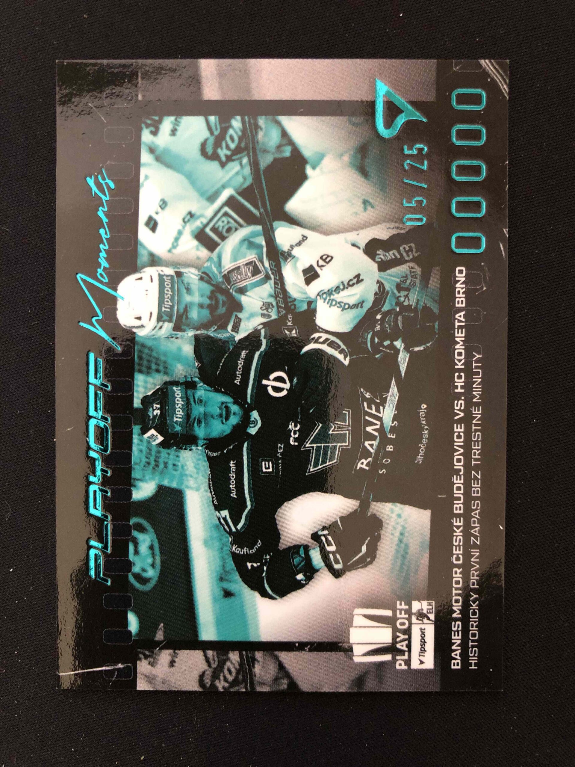 2025/2026 Sportzoo Play Off Play Off Moments Turquoise Blue PM-02 Banes Motor České Budějovice Vs. Hc Kometa Brno Inzert 05/25