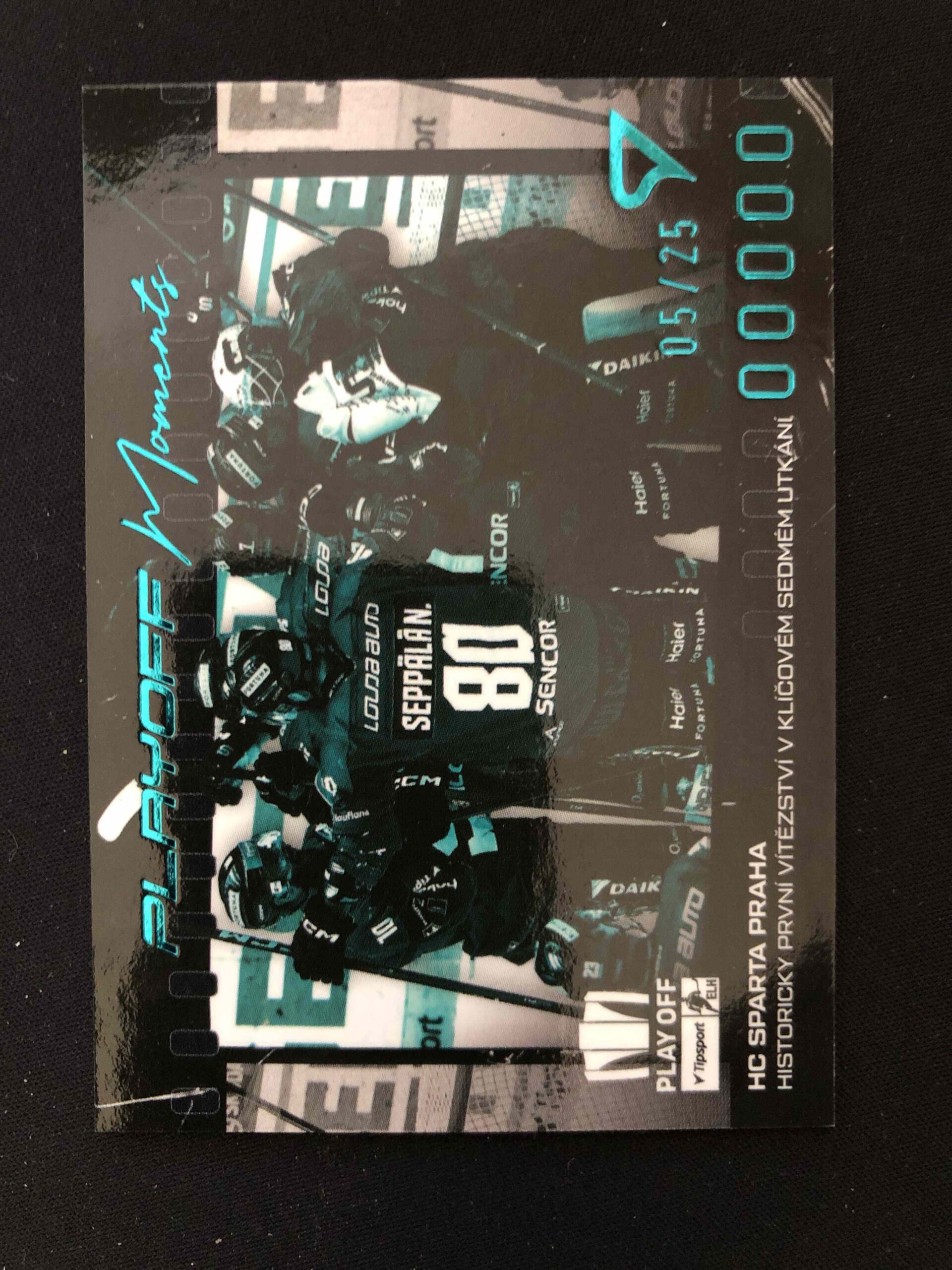 2025/2026 Sportzoo Play Off Play Off Moments Turquoise Blue PM-14 HC Sparta Praha Inzert 05/25