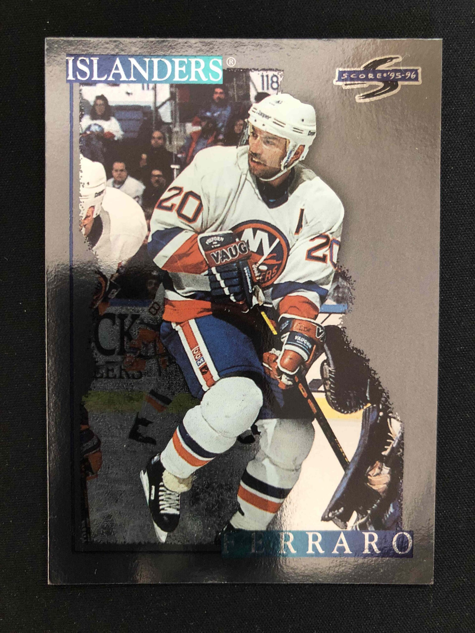 1995/1996 Pinnacle Score Black Ice 66 Ray Ferraro Paralel