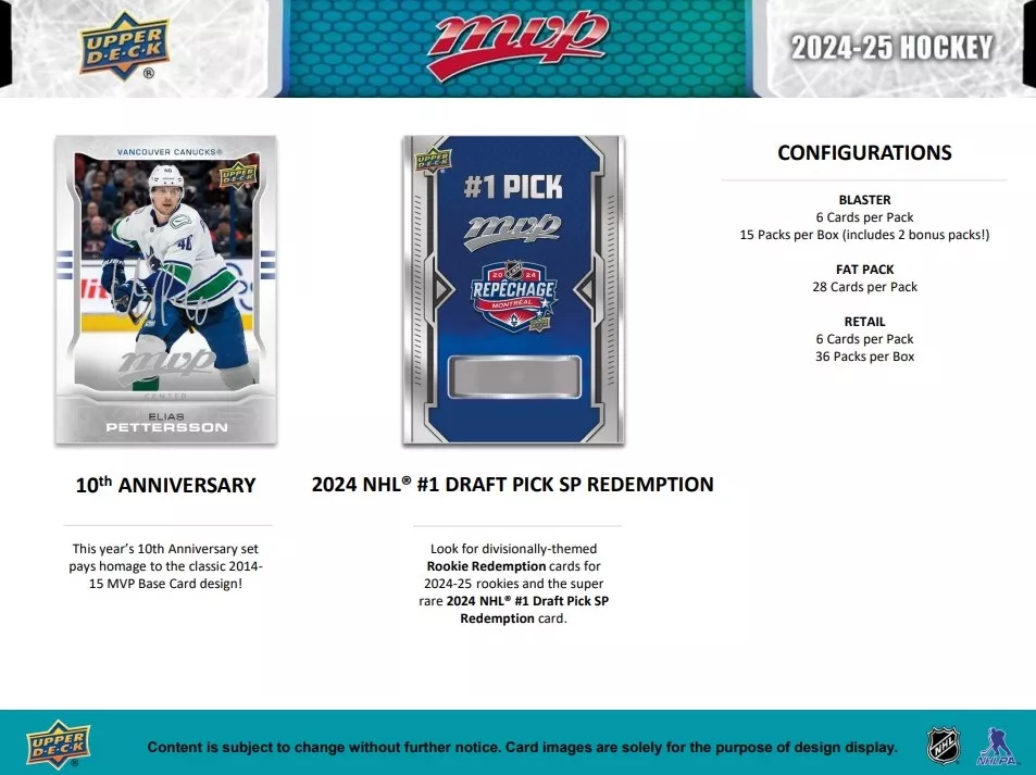 2024/2025 Upper Deck MVP Hockey Blaster box - Obrázek 4