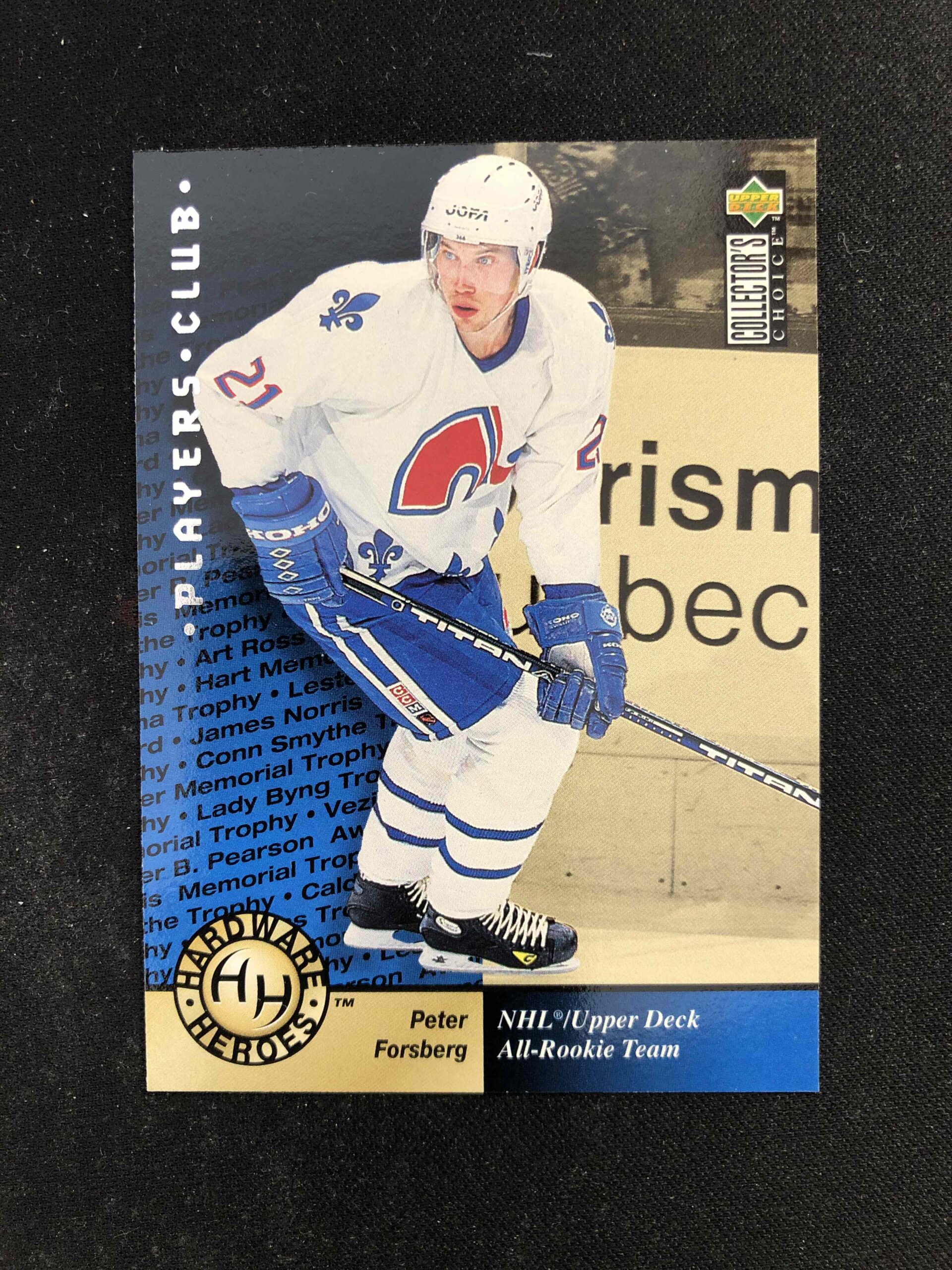 1995/1996 Upper Deck Collectors Choice Players Club 371 Peter Forsberg Paralel