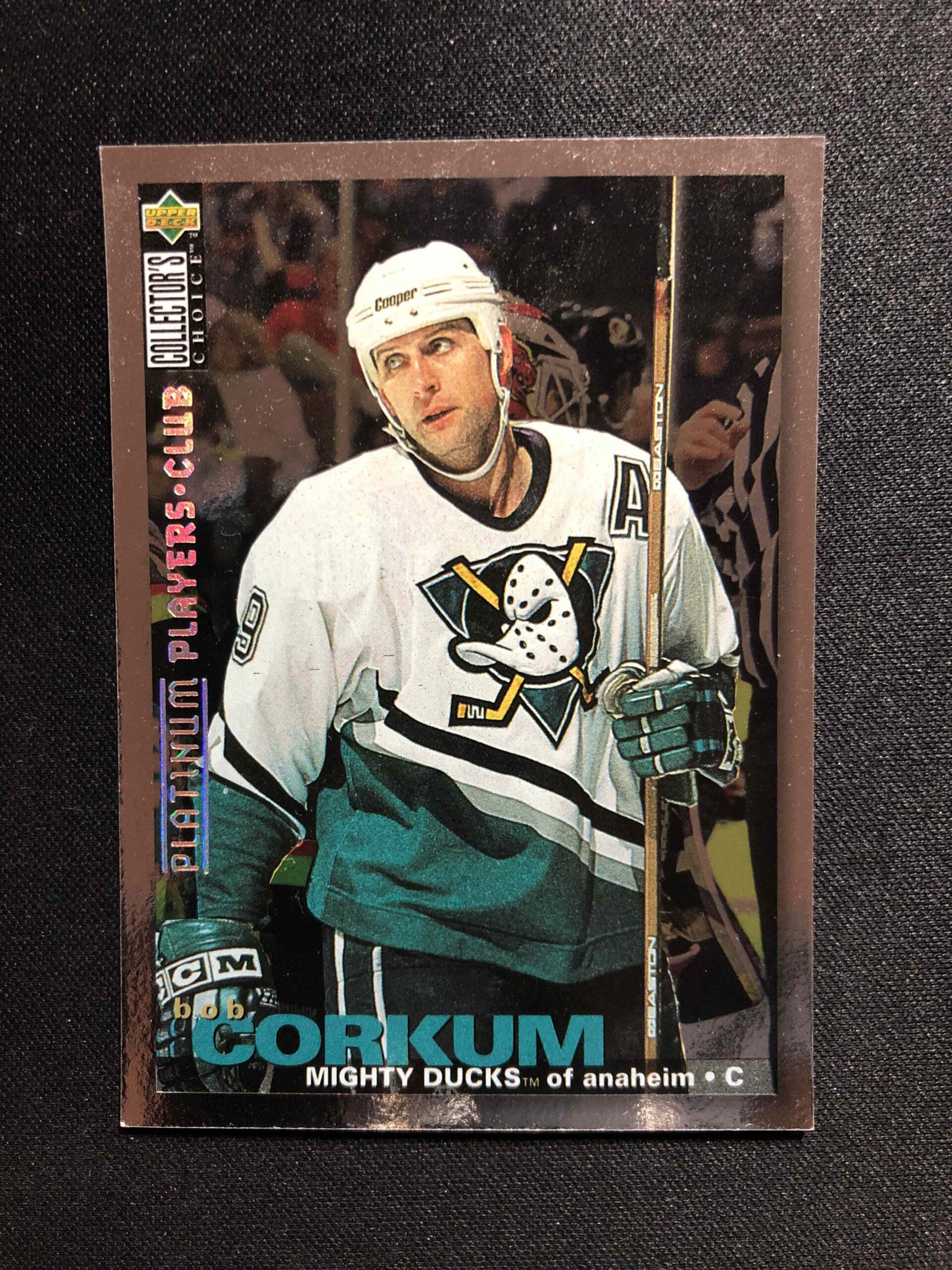 1995/1996 Upper Deck Collectors Choice Platinum Players Club 14 Bob Corkum Paralel