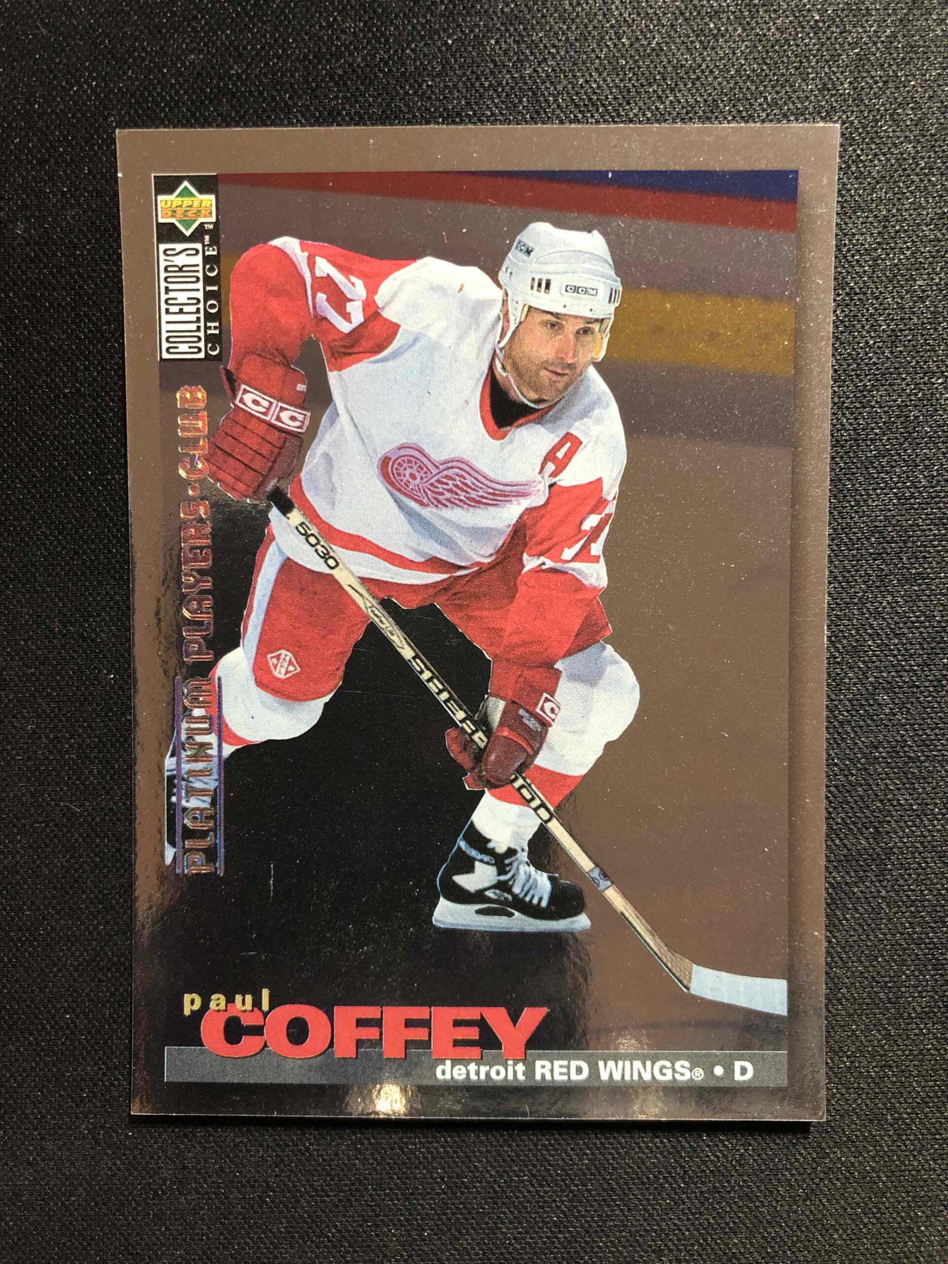1995/1996 Upper Deck Collectors Choice Platinum Players Club 18 Paul Coffey Paralel