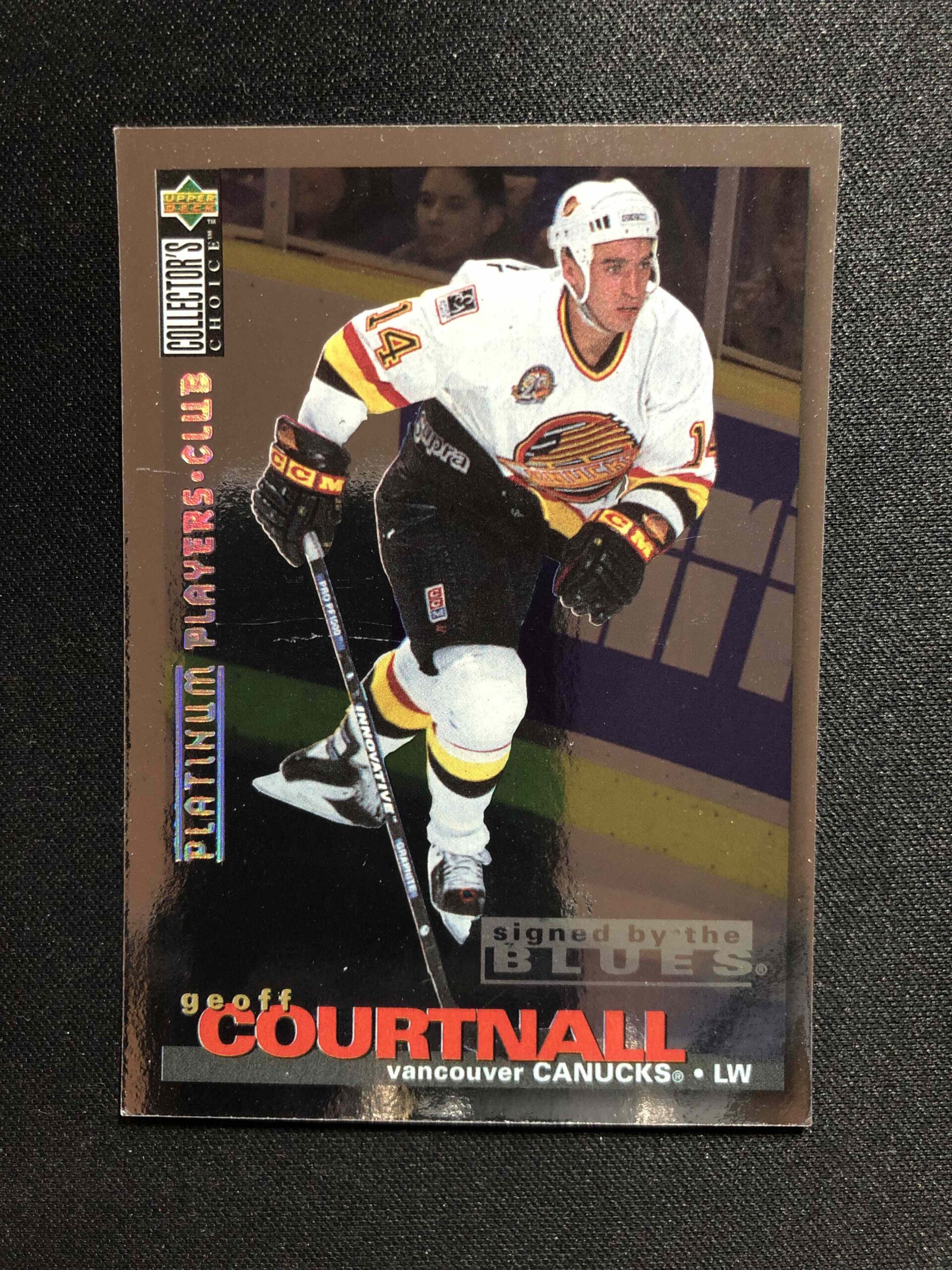 1995/1996 Upper Deck Collectors Choice Platinum Players Club 31 Geoff Courtnall Paralel