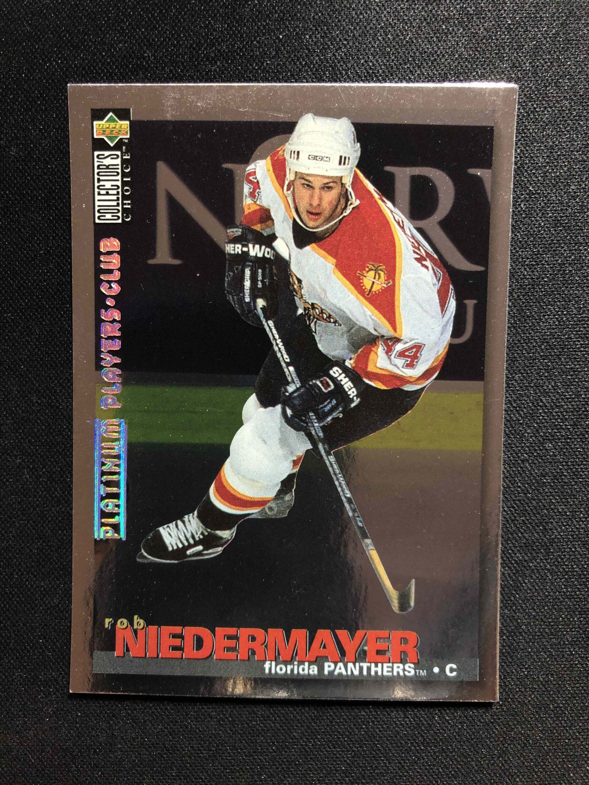 1995/1996 Upper Deck Collectors Choice Platinum Players Club 40 Rob Niedermayer Paralel