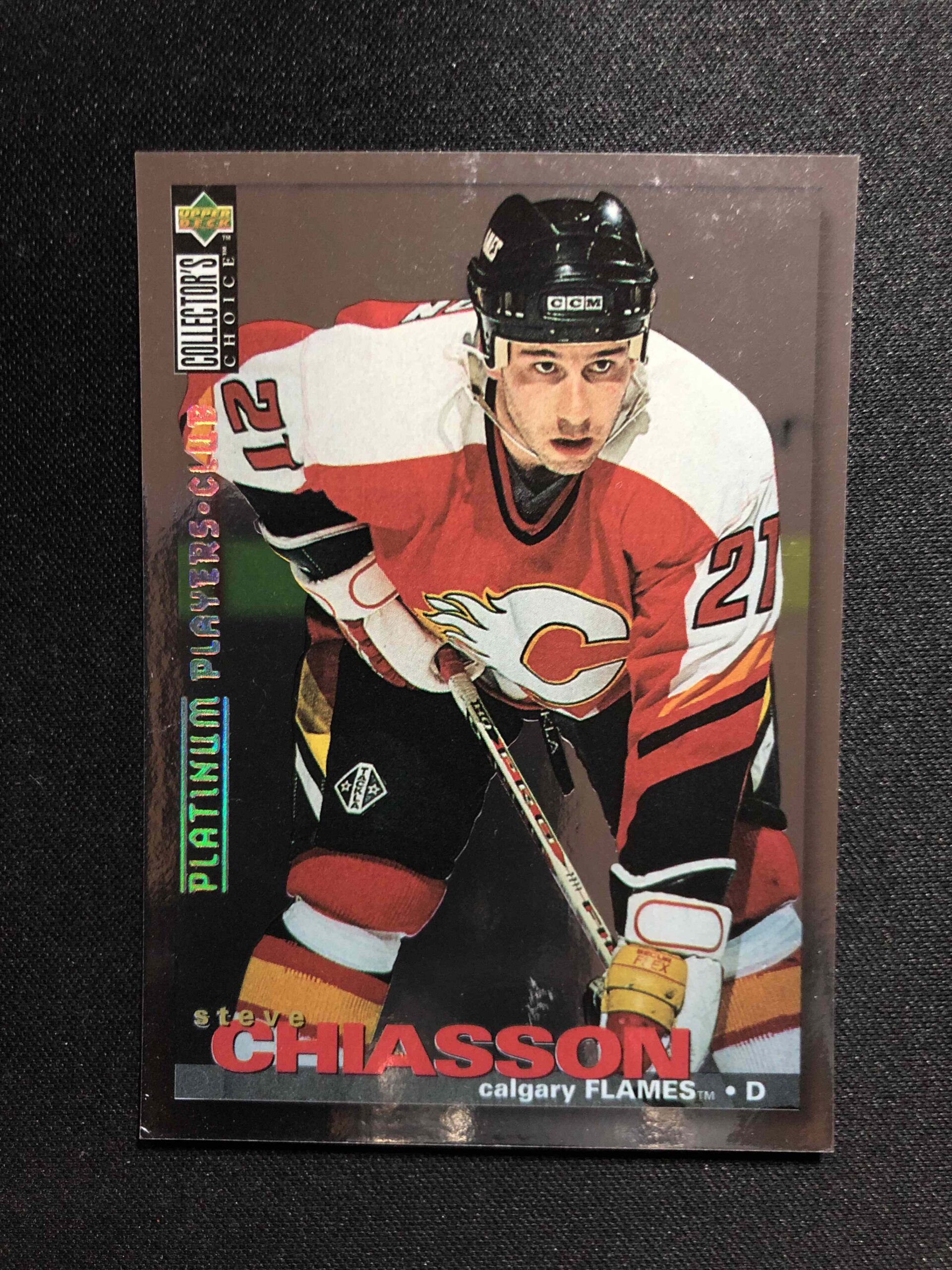 1995/1996 Upper Deck Collectors Choice Platinum Players Club 43 Steve Chiasson Paralel