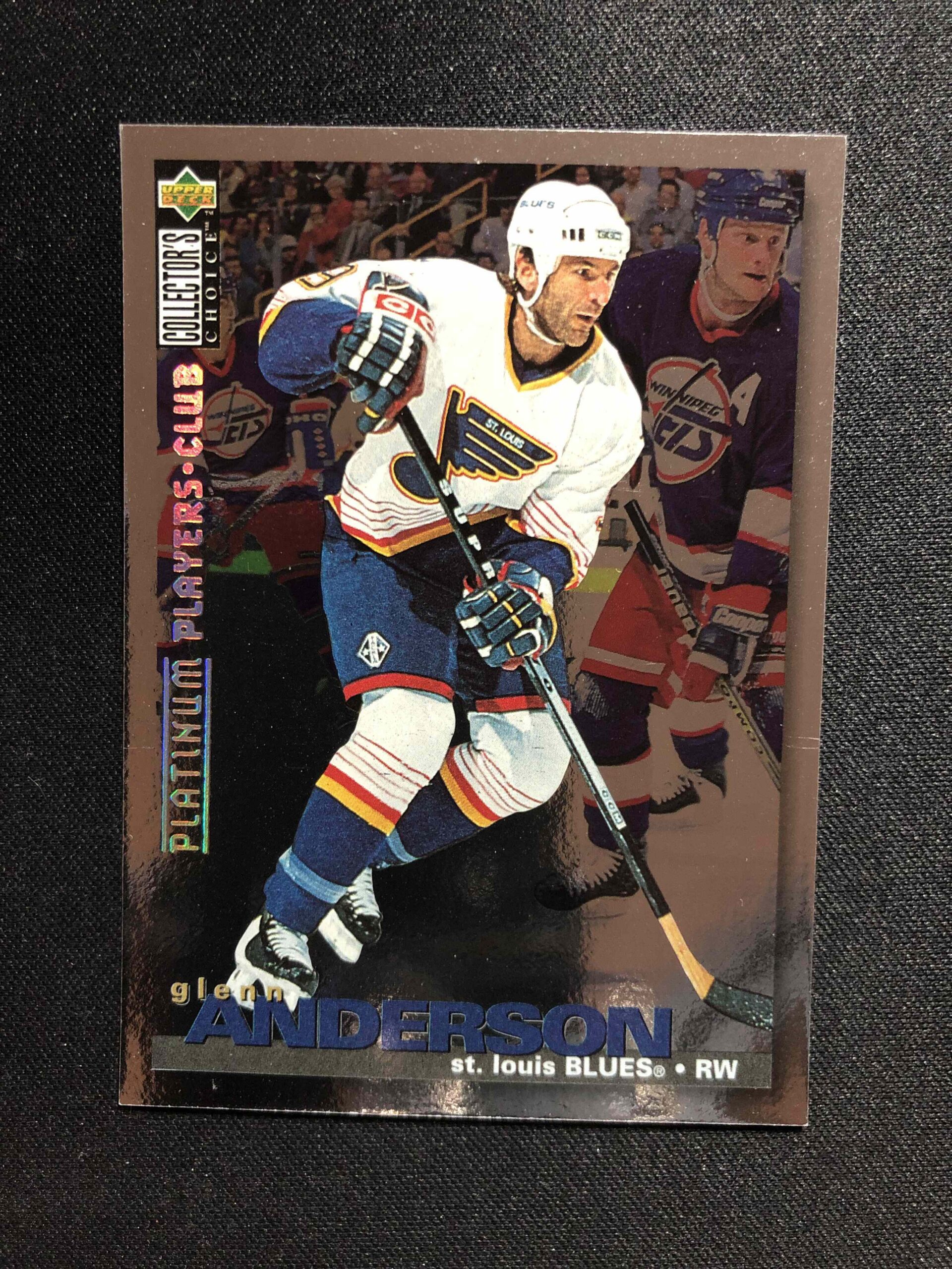 1995/1996 Upper Deck Collectors Choice Platinum Players Club 46 Glenn Anderson Paralel