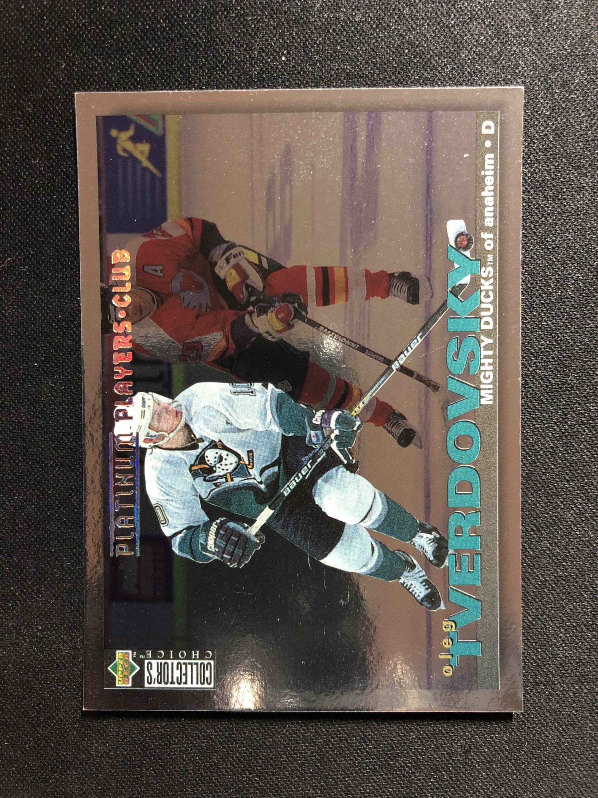1995/1996 Upper Deck Collectors Choice Platinum Players Club 81 Oleg Tverdovsky Paralel