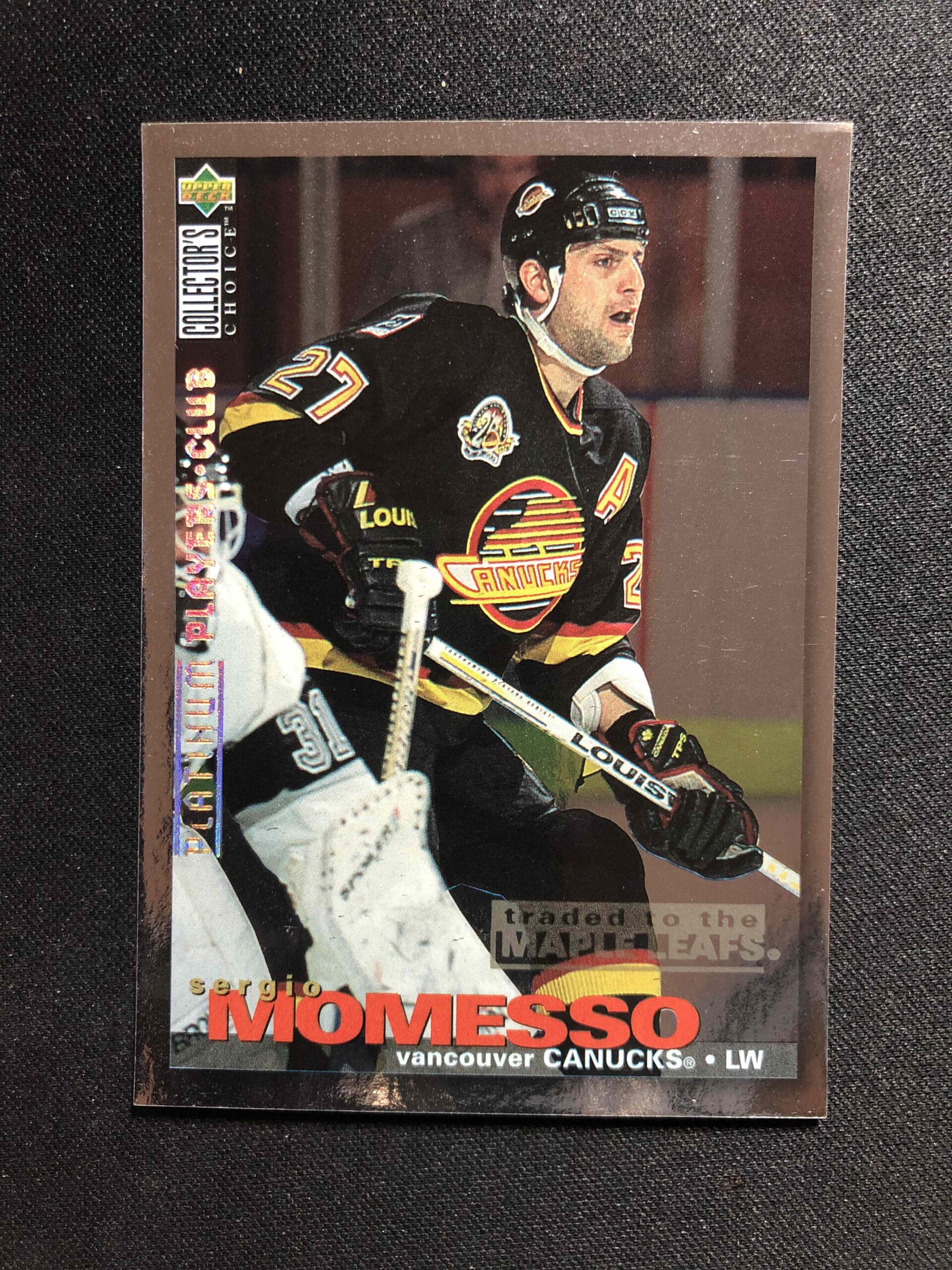 1995/1996 Upper Deck Collectors Choice Platinum Players Club 99 Sergio Momesso Paralel