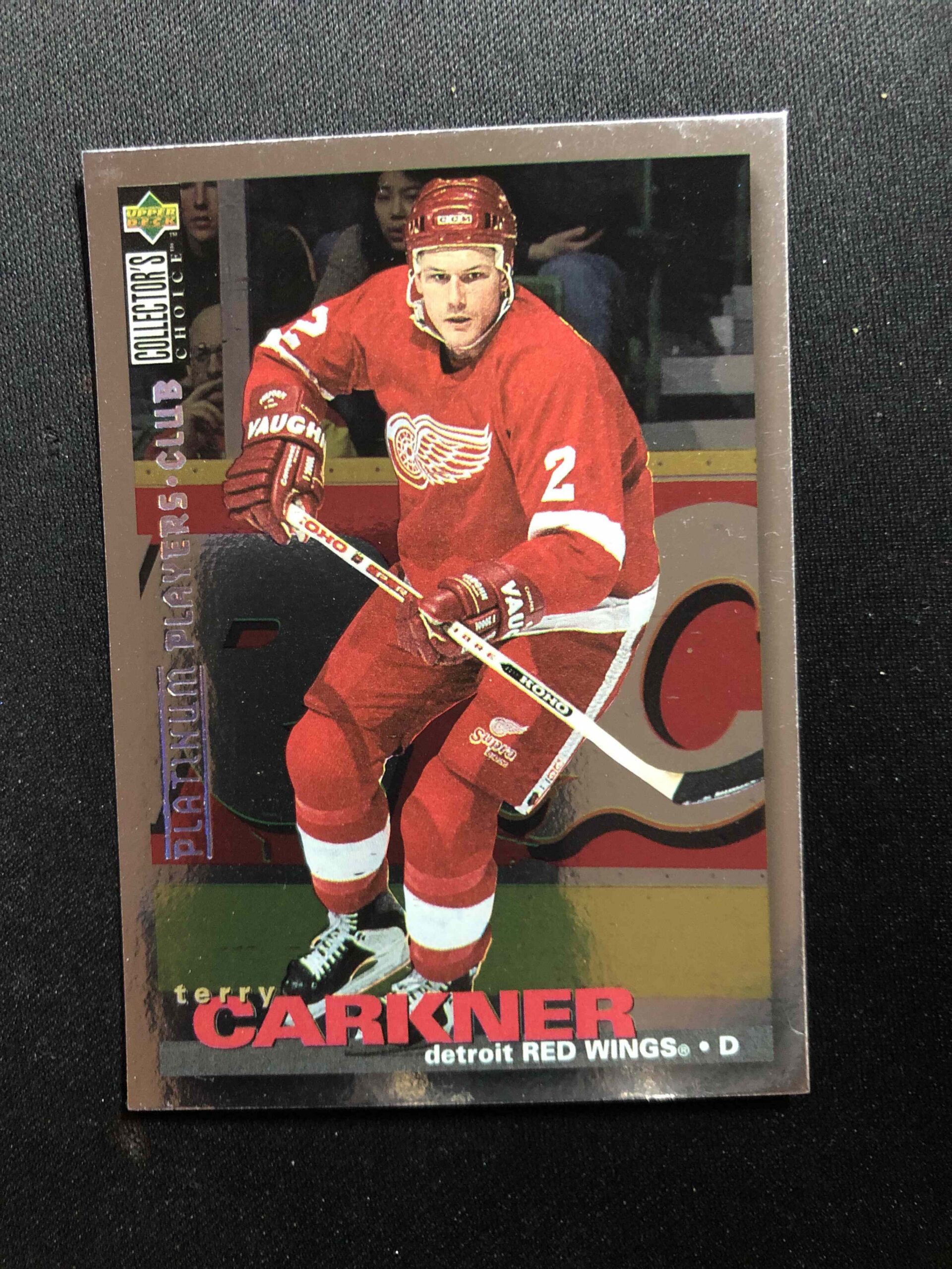 1995/1996 Upper Deck Collectors Choice Platinum Players Club 113 Terry Carkner Paralel