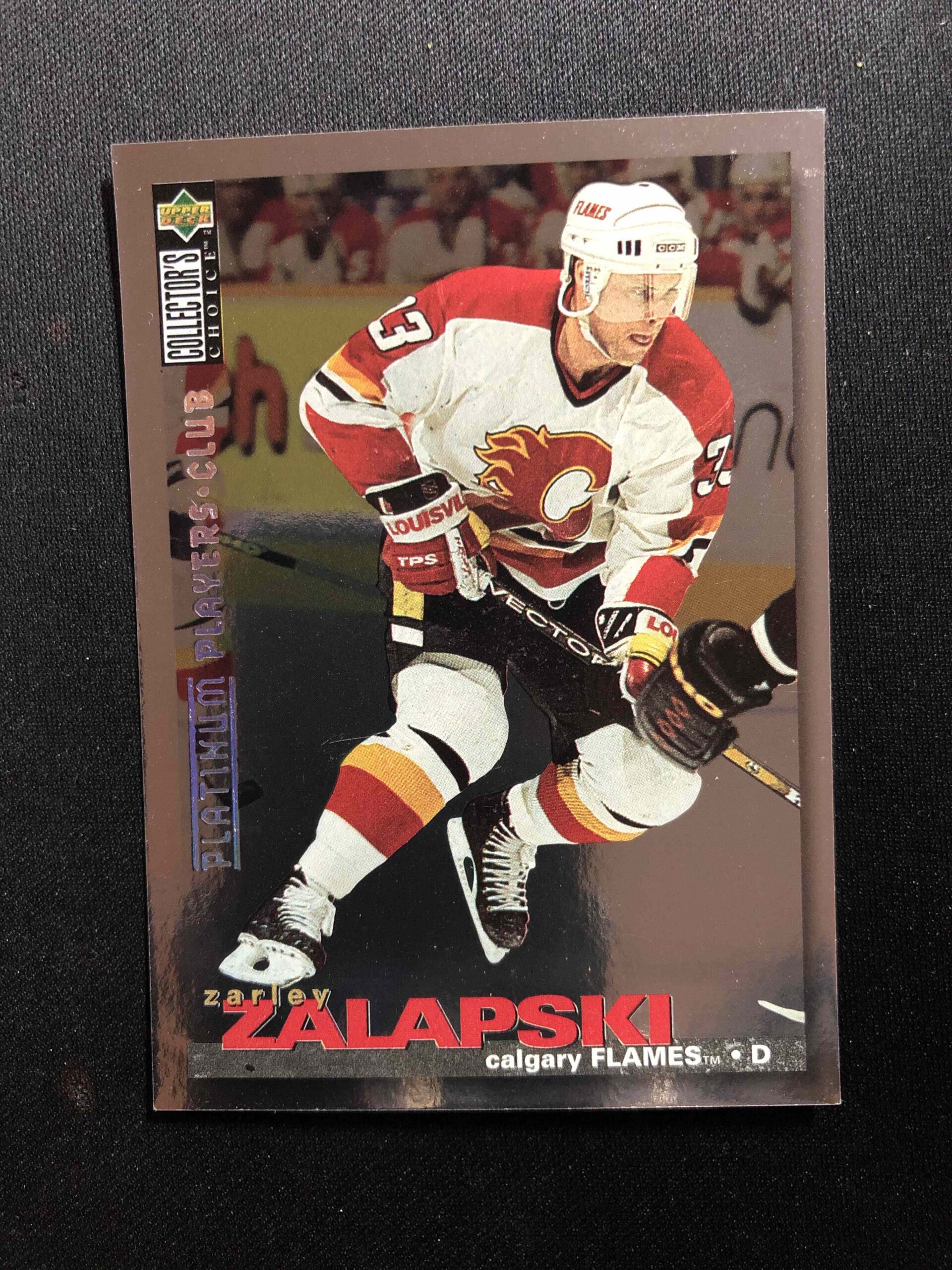 1995/1996 Upper Deck Collectors Choice Platinum Players Club 123 Zarley Zalapski Paralel