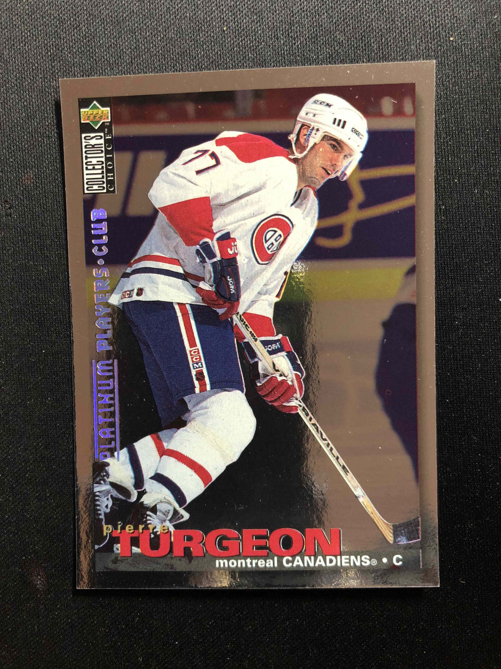 1995/1996 Upper Deck Collectors Choice Platinum Players Club 131 Pierre Turgeon Paralel