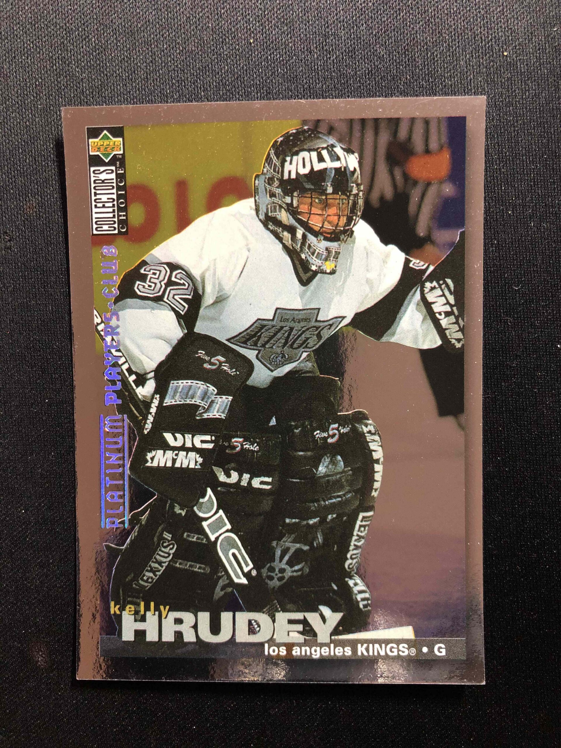 1995/1996 Upper Deck Collectors Choice Platinum Players Club 147 Kelly Hrudey Paralel
