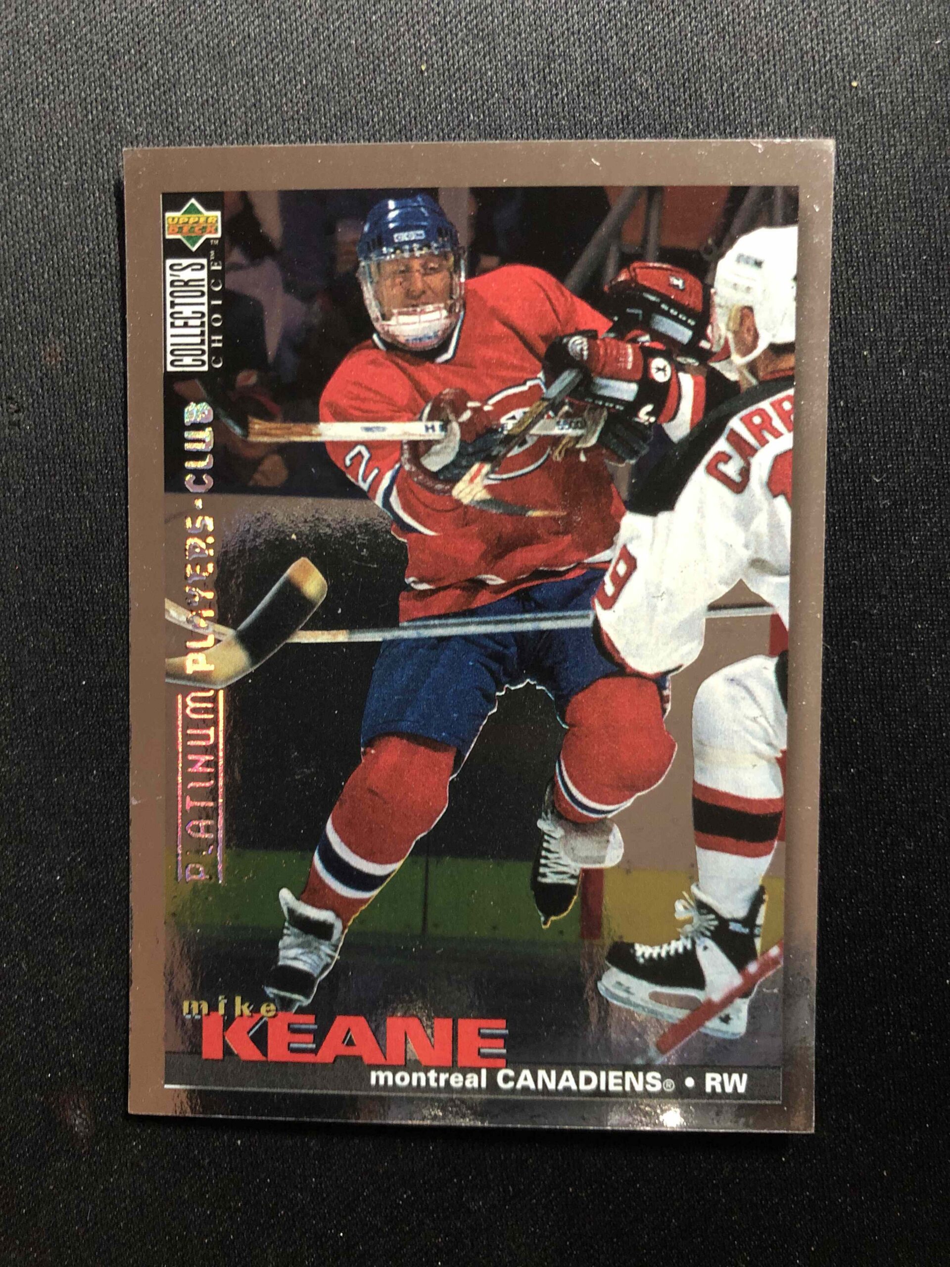 1995/1996 Upper Deck Collectors Choice Platinum Players Club 153 Mike Keane Paralel