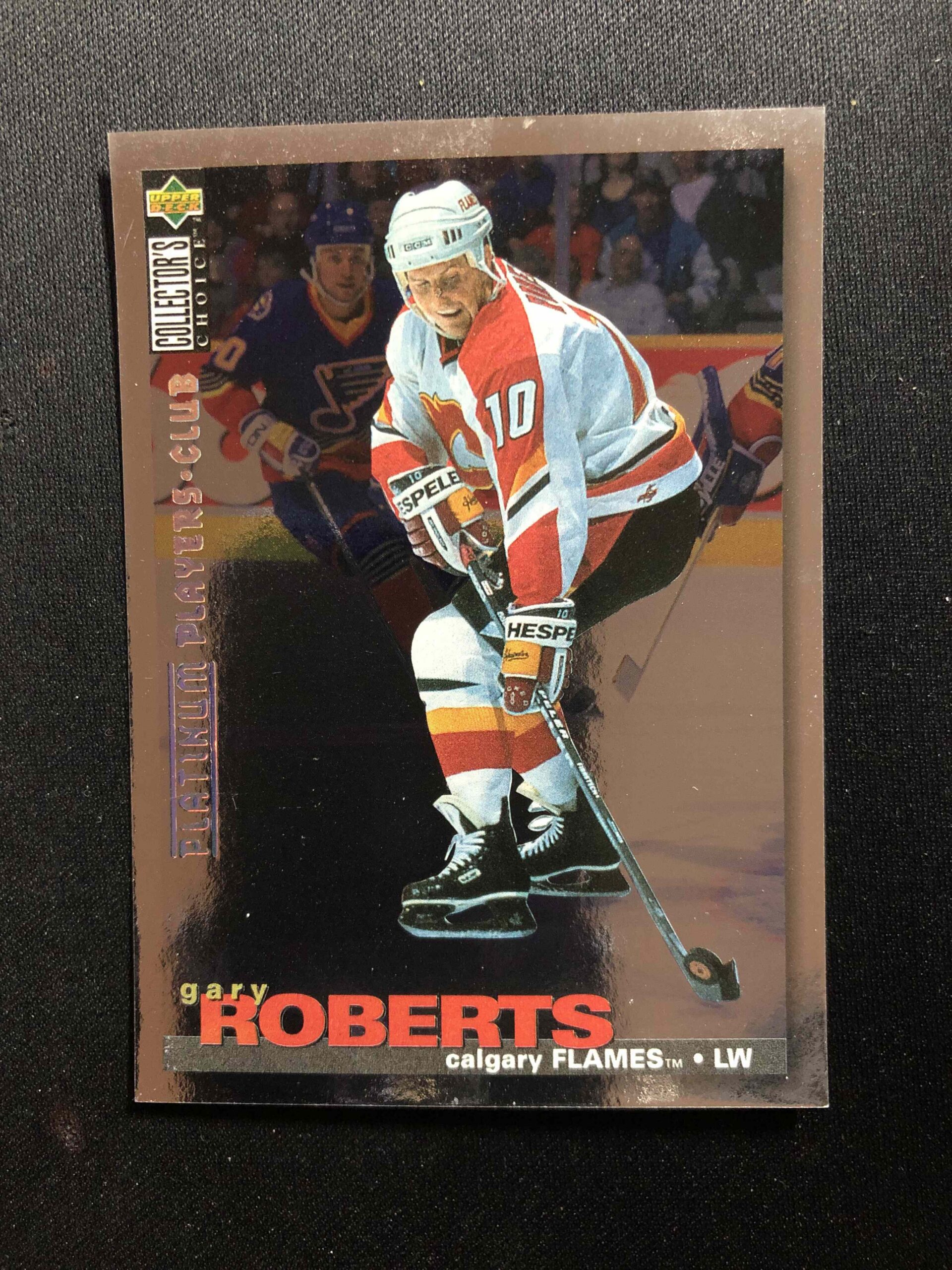 1995/1996 Upper Deck Collectors Choice Platinum Players Club 174 Gary Roberts Paralel