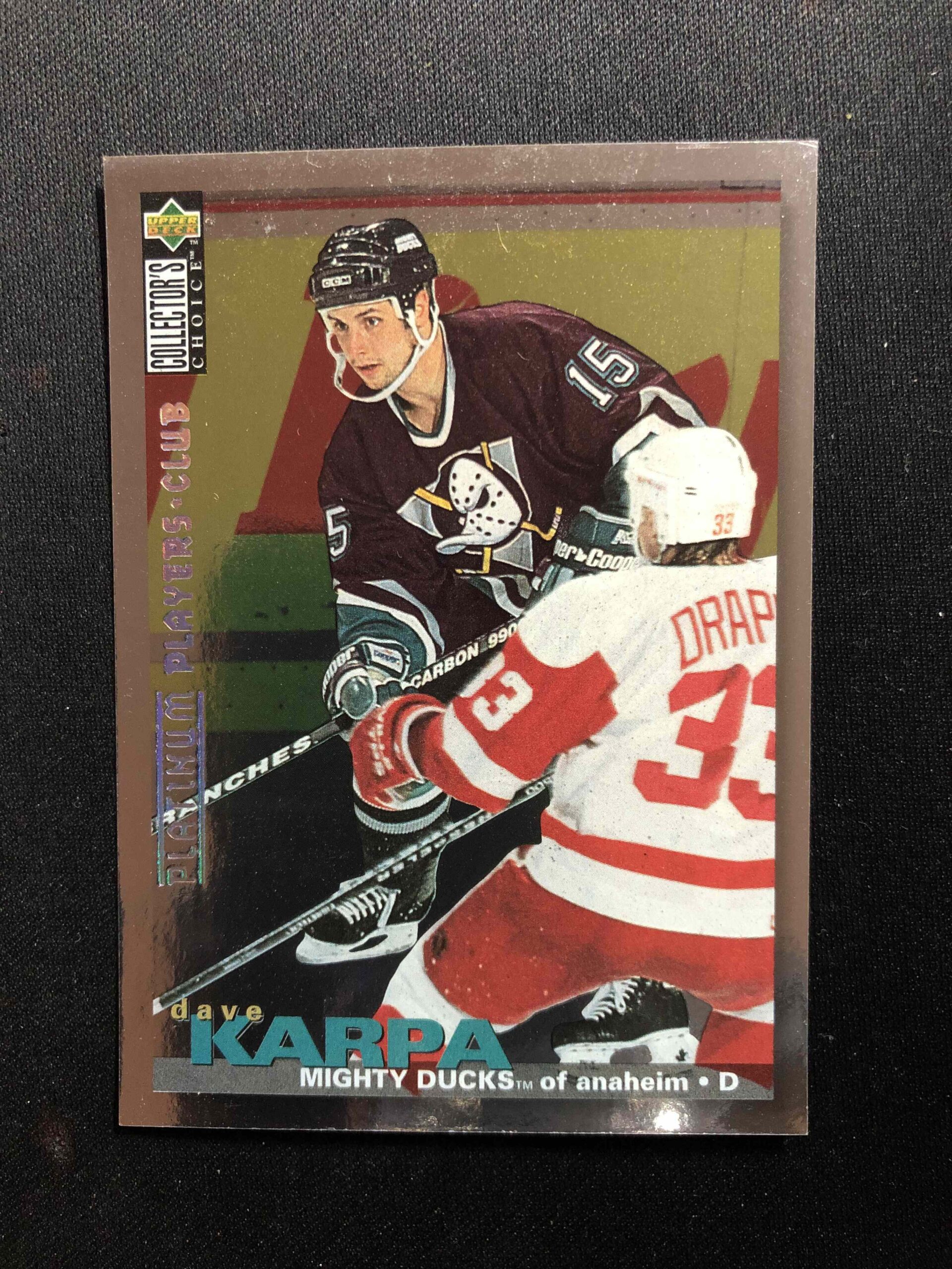 1995/1996 Upper Deck Collectors Choice Platinum Players Club 192 Dave Karpa Paralel
