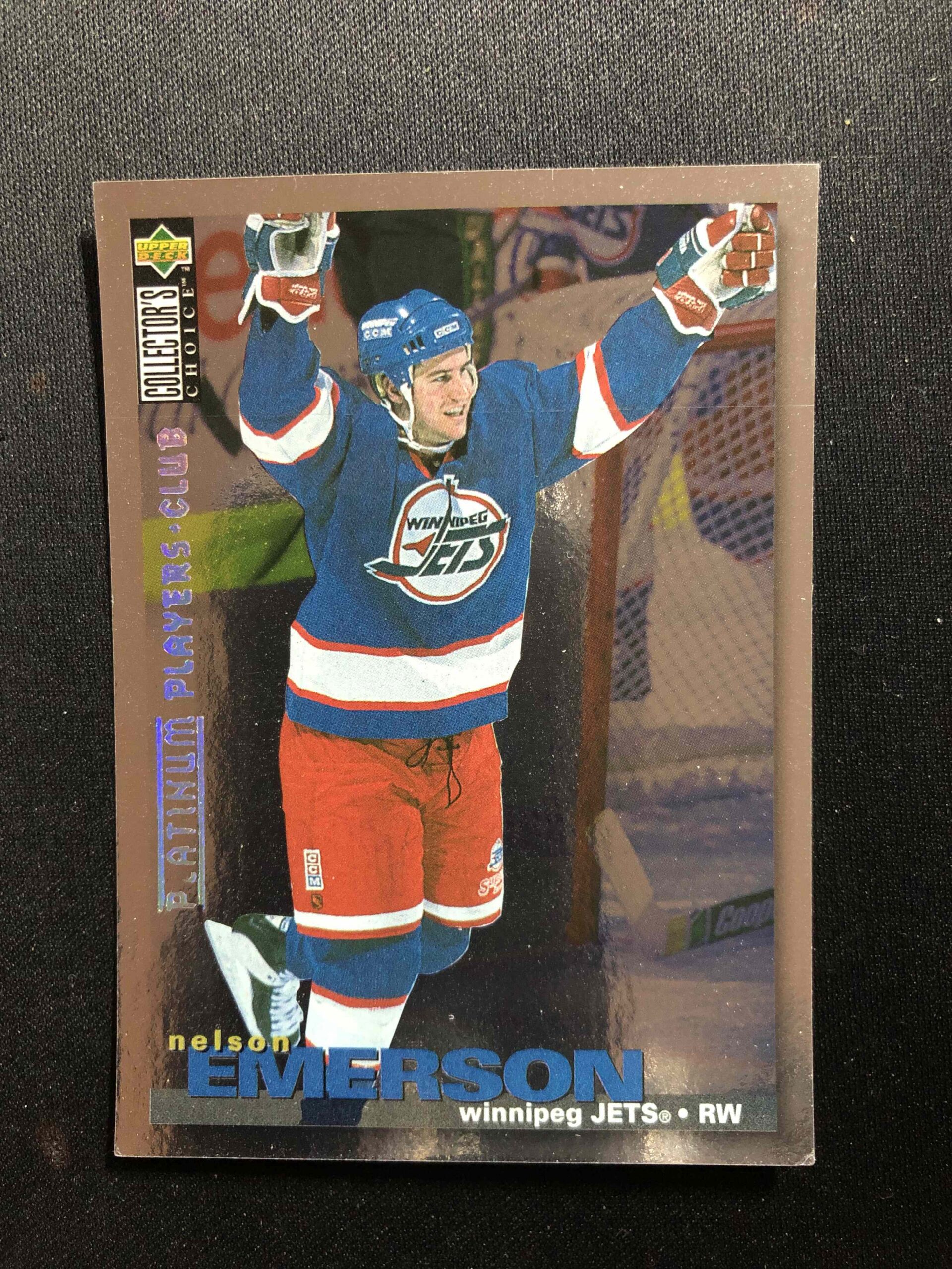 1995/1996 Upper Deck Collectors Choice Platinum Players Club 196 Nelson Emerson Paralel