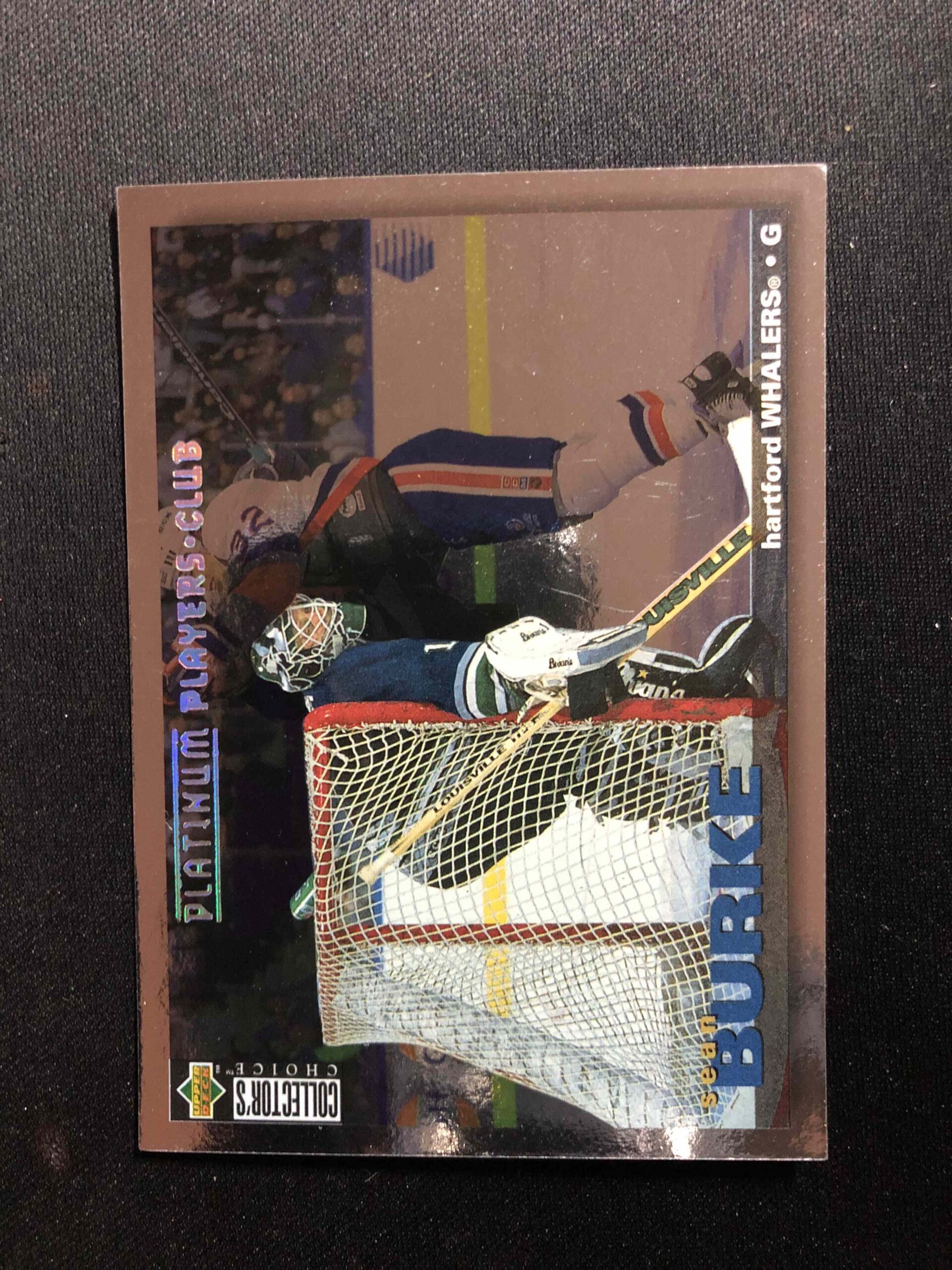 1995/1996 Upper Deck Collectors Choice Platinum Players Club 199 Sean Burke Paralel