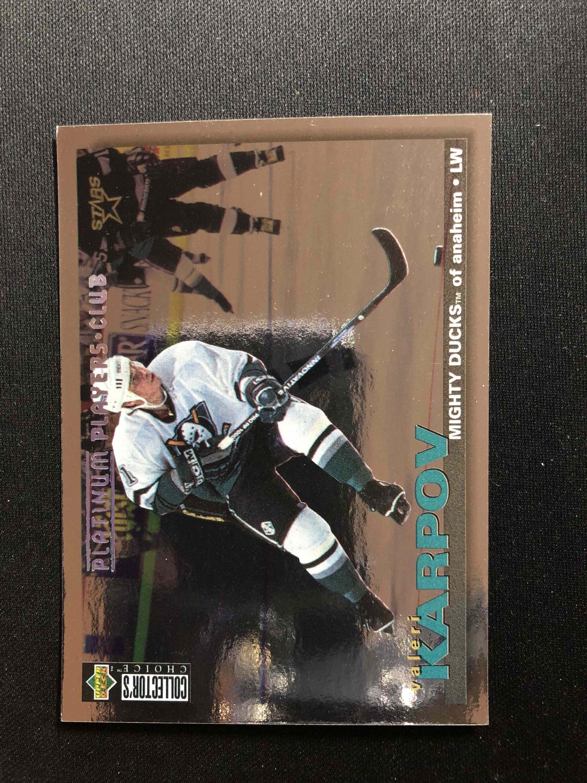 1995/1996 Upper Deck Collectors Choice Platinum Players Club 211 Valeri Karpov Paralel