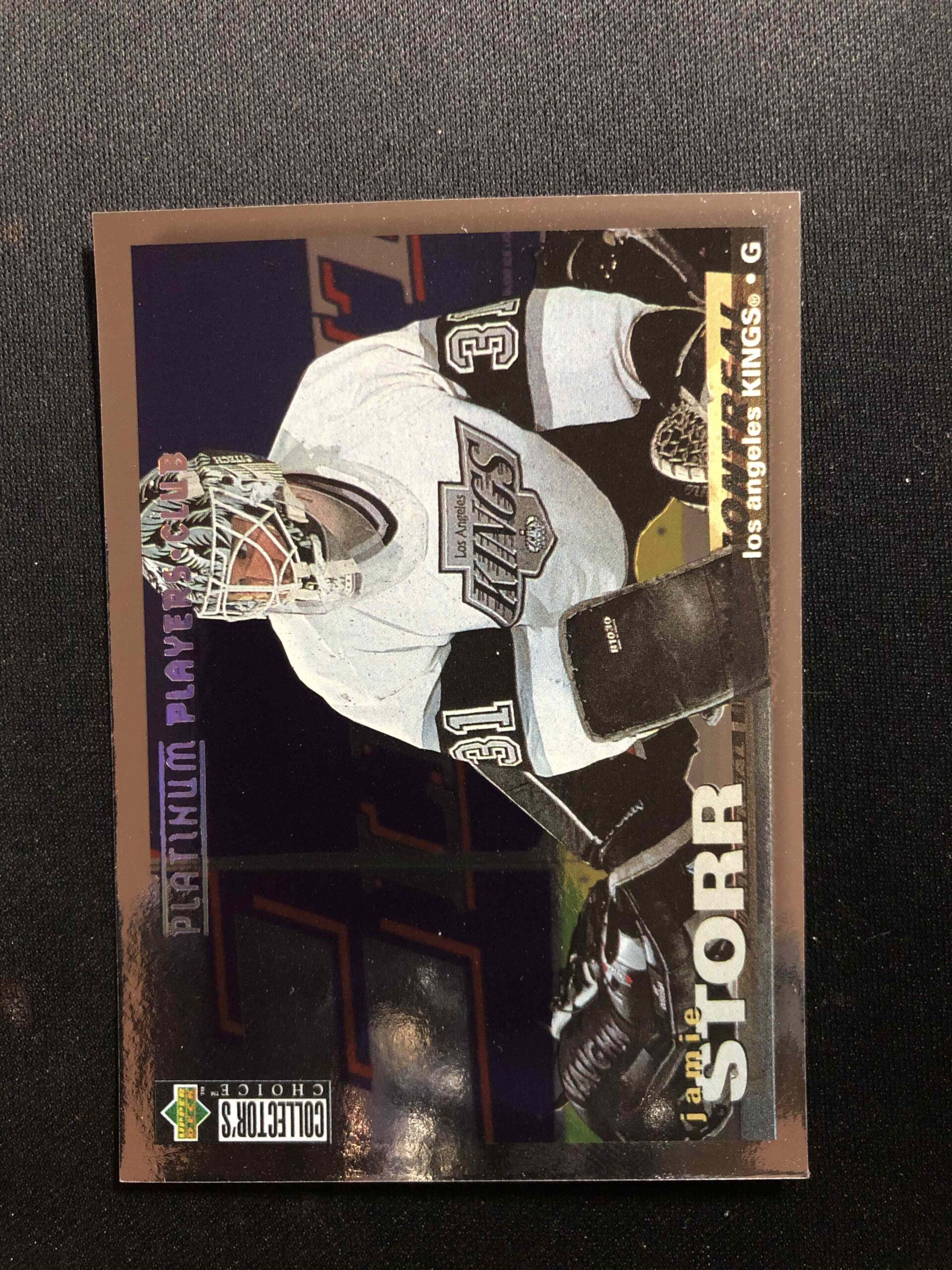 1995/1996 Upper Deck Collectors Choice Platinum Players Club 213 Jamie Storr Paralel