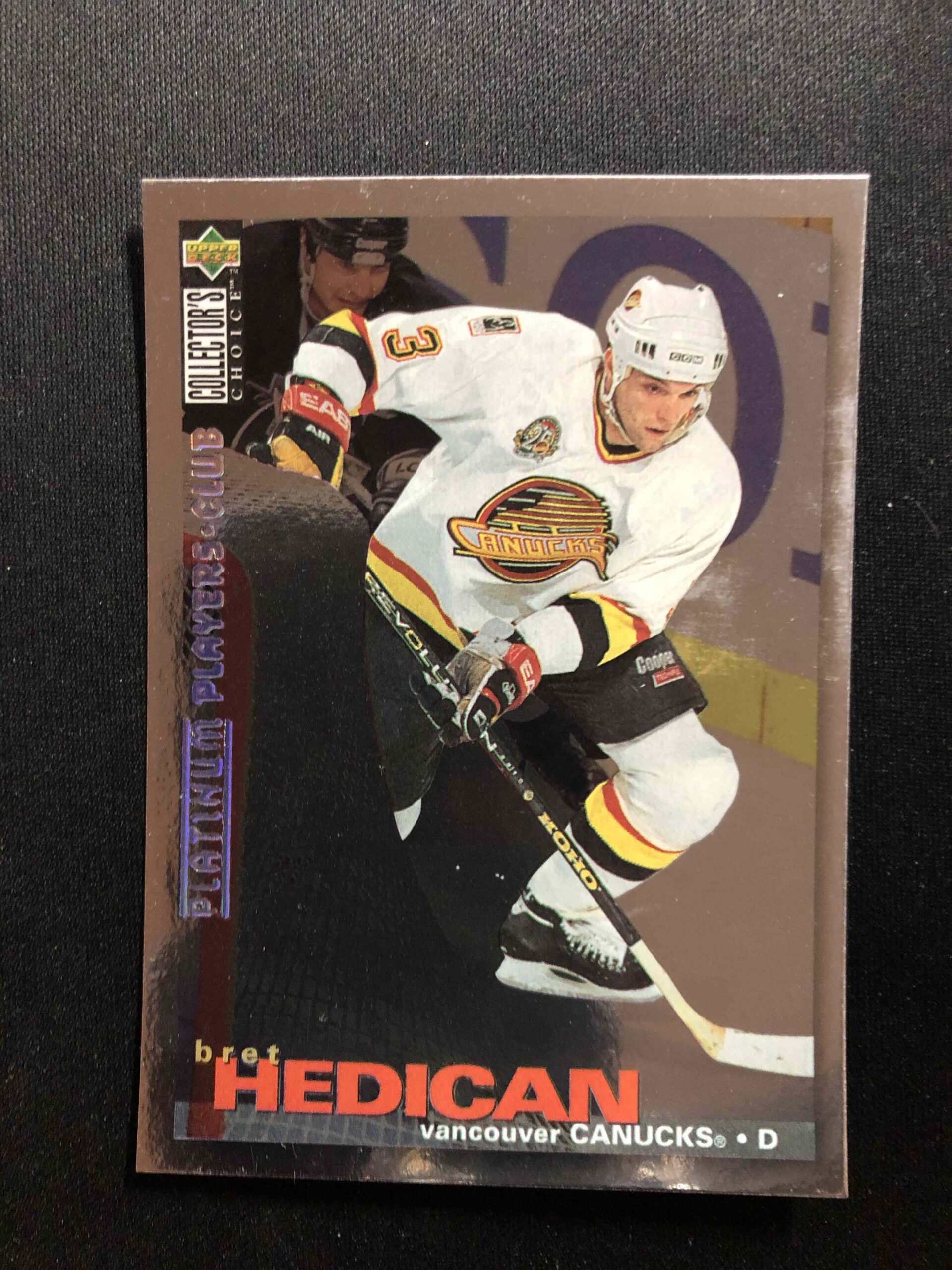 1995/1996 Upper Deck Collectors Choice Platinum Players Club 255 Bret Hedican Paralel