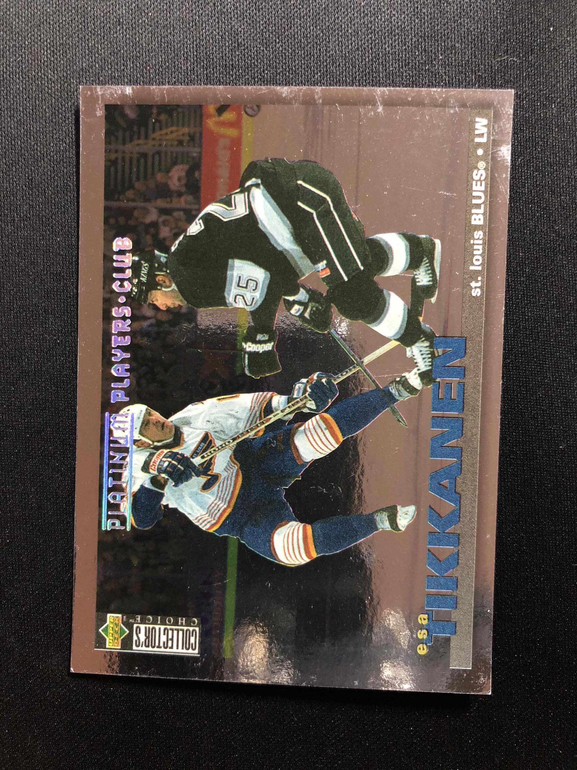 1995/1996 Upper Deck Collectors Choice Platinum Players Club 268 Esa Tikkanen Paralel