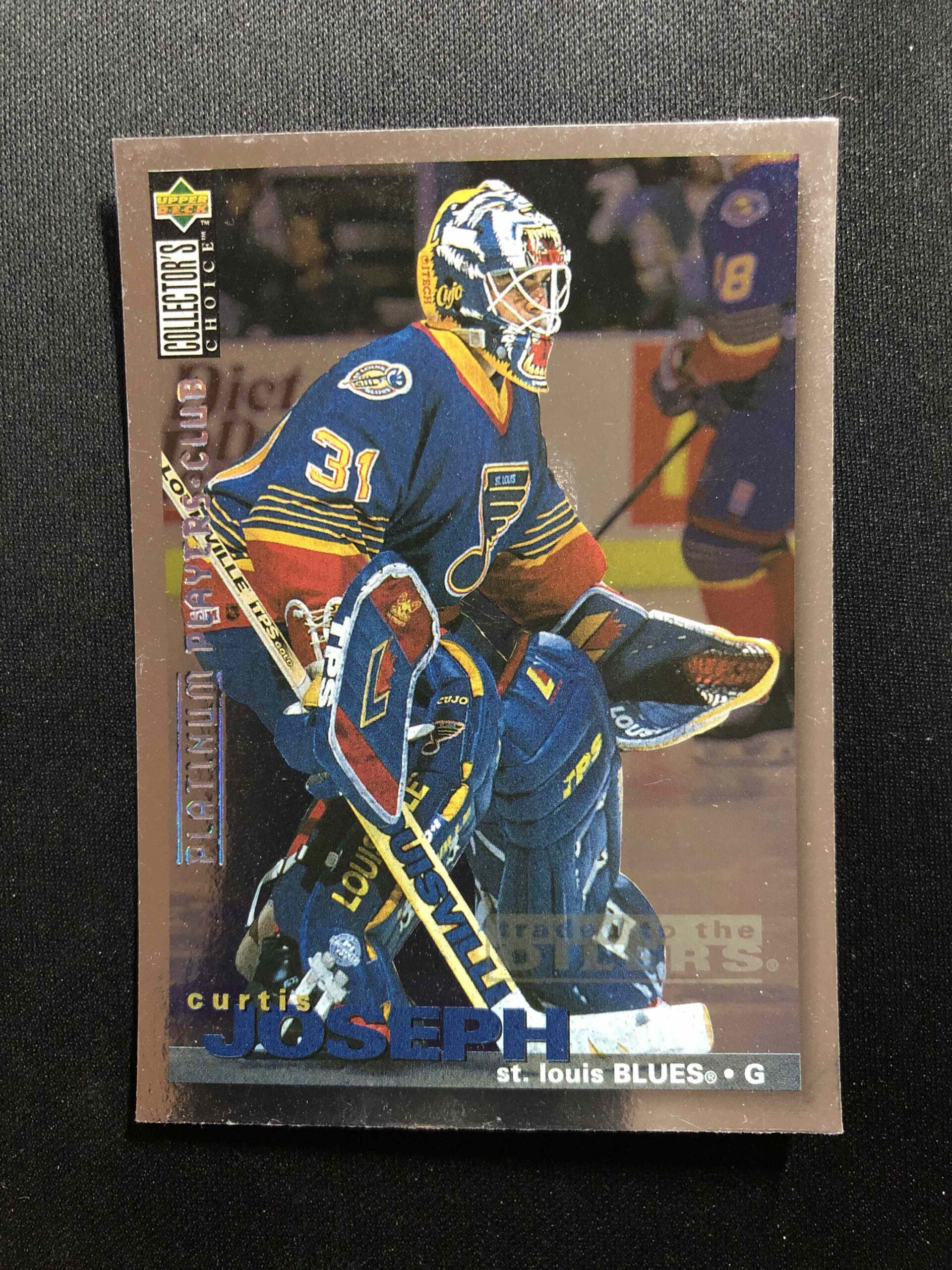 1995/1996 Upper Deck Collectors Choice Platinum Players Club 291 Curtis Joseph Paralel