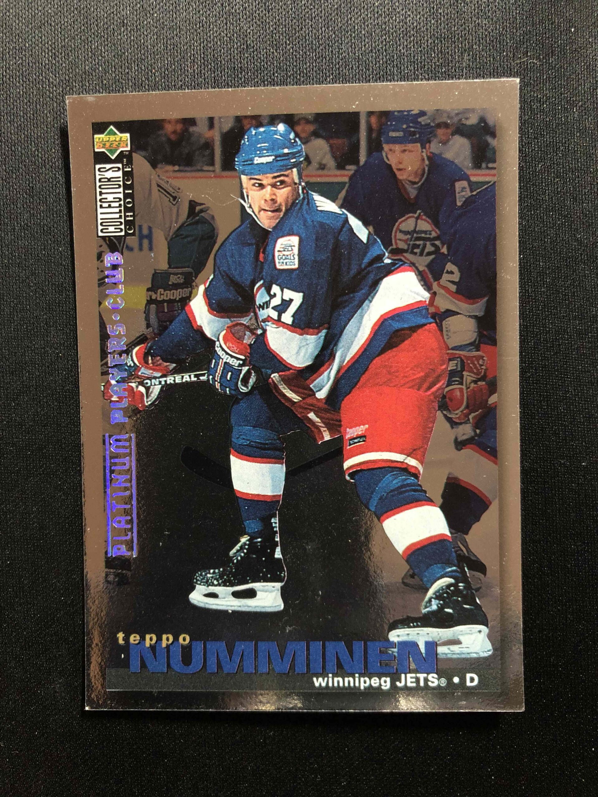 1995/1996 Upper Deck Collectors Choice Platinum Players Club 292 Teppo Numminen Paralel