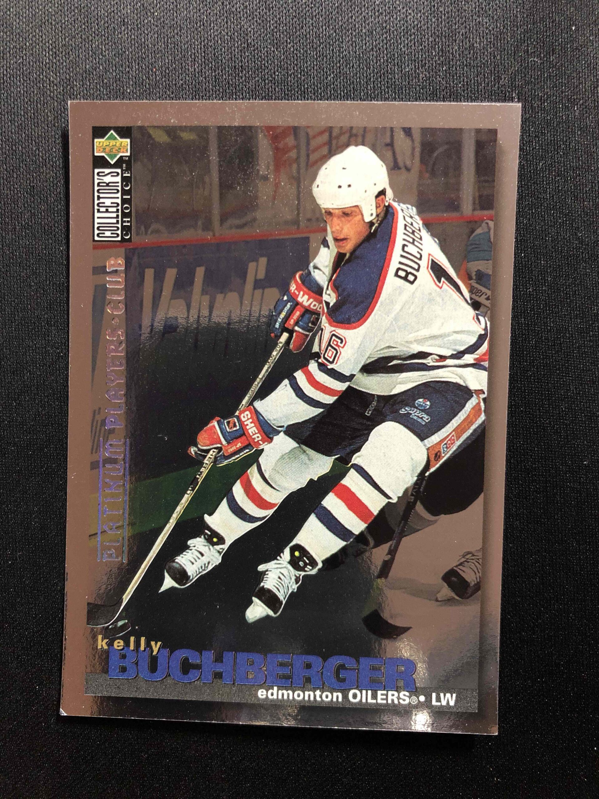 1995/1996 Upper Deck Collectors Choice Platinum Players Club 310 Kelly Buchberger Paralel