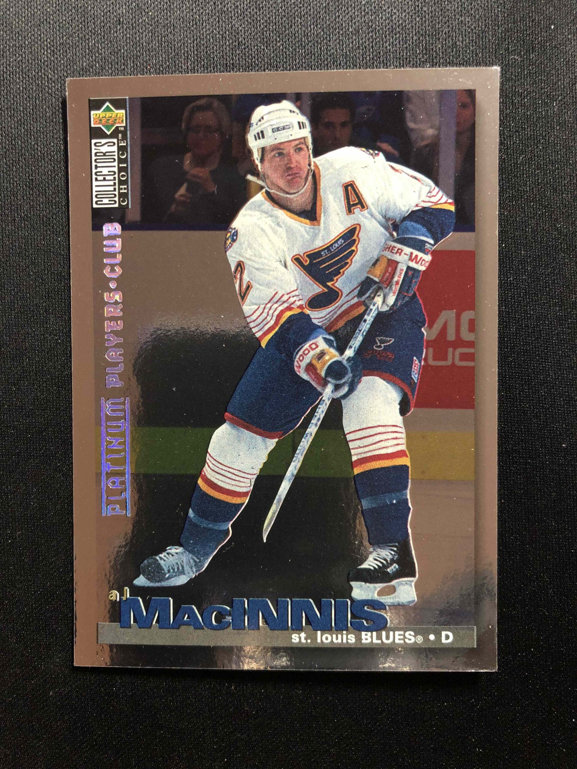 1995/1996 Upper Deck Collectors Choice Platinum Players Club 313 Al MacInnis Paralel