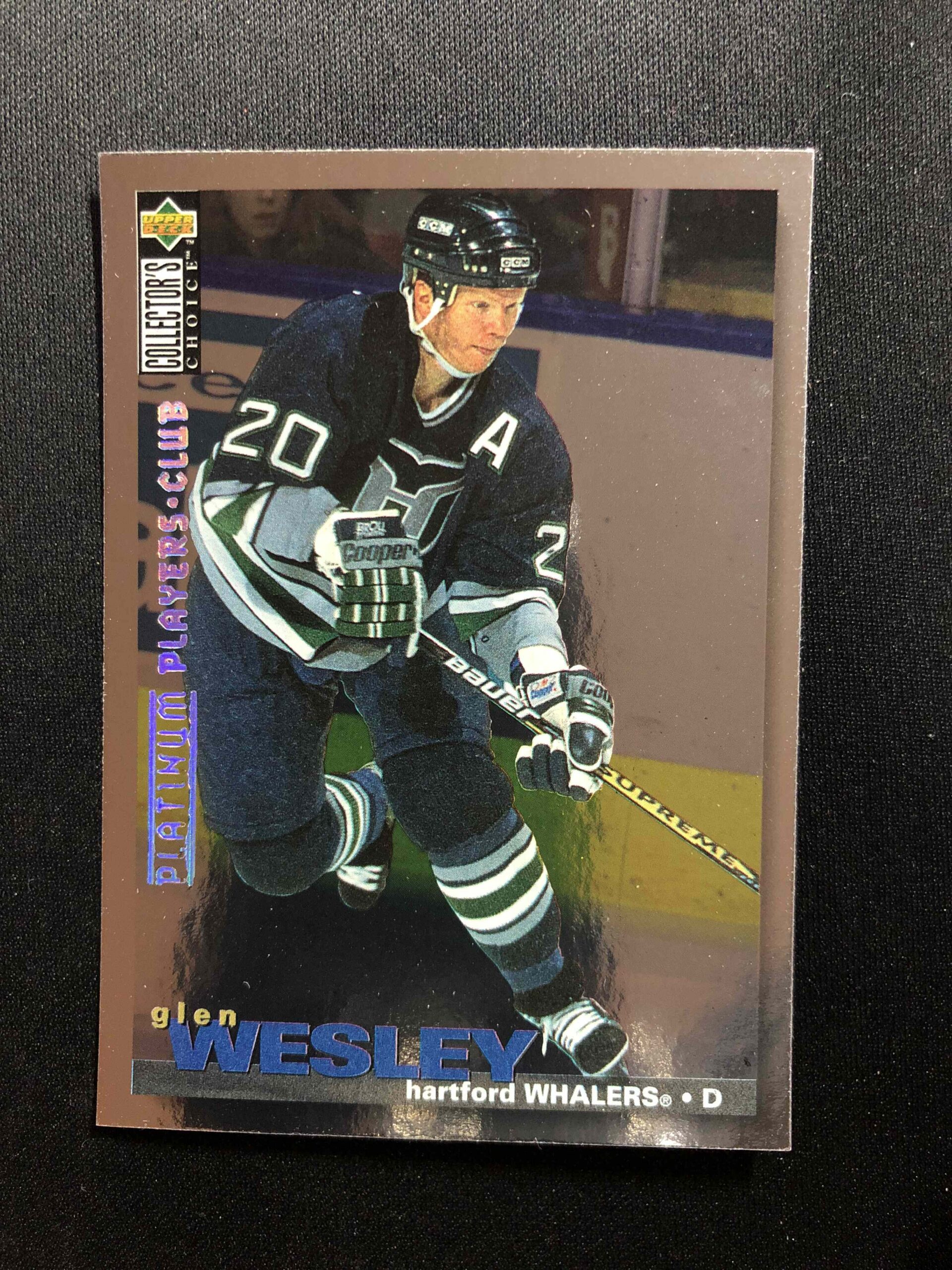 1995/1996 Upper Deck Collectors Choice Platinum Players Club 315 Glen Wesley Paralel