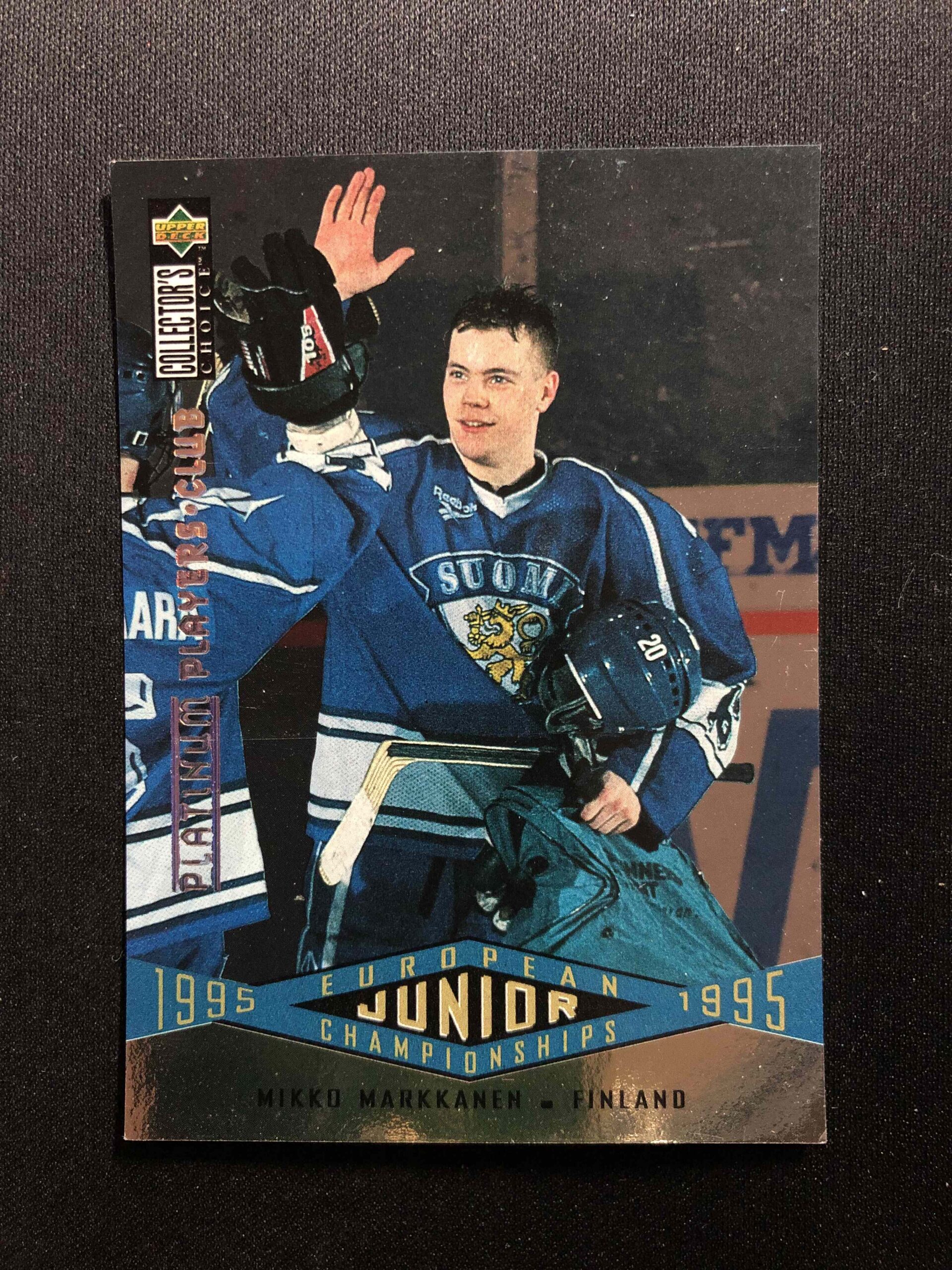 1995/1996 Upper Deck Collectors Choice Platinum Players Club 326 Mikko Markkanen Paralel